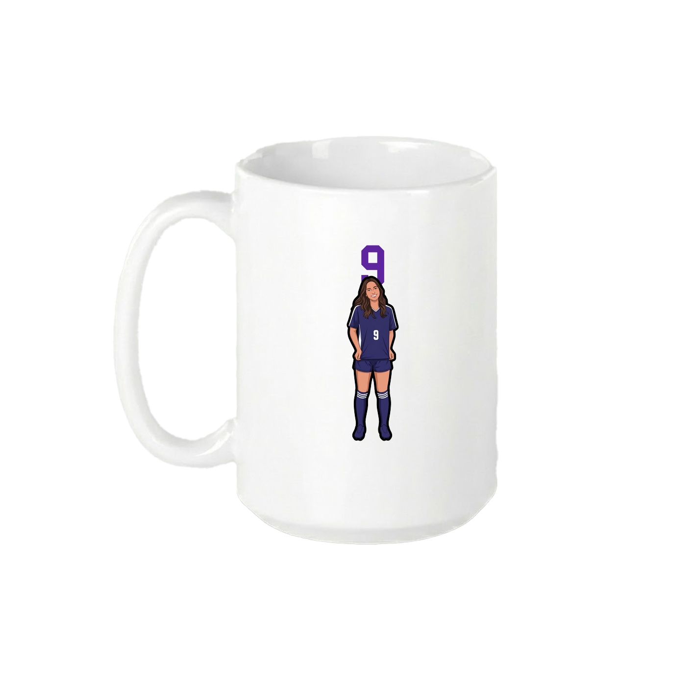 15oz Coffee Mug — Number Top in White