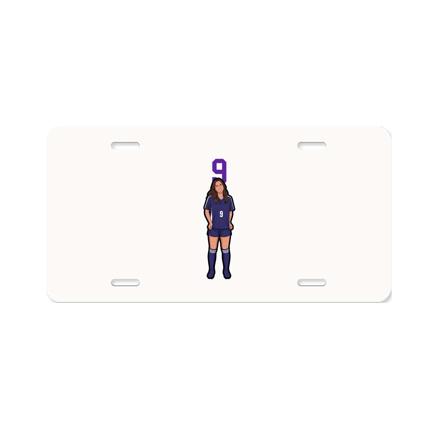 License Plate — Number Top in Classic
