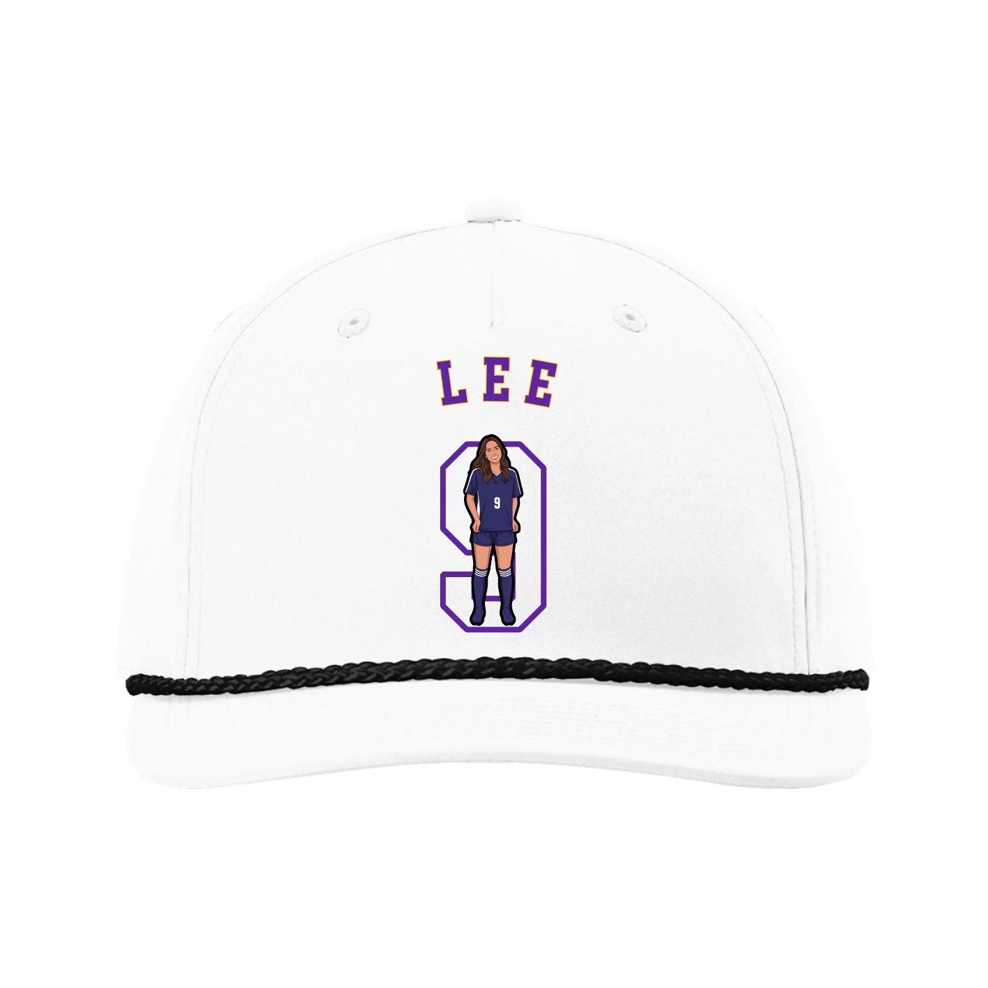 Five-Panel Classic Rope Cap — Shirsey Arch in White