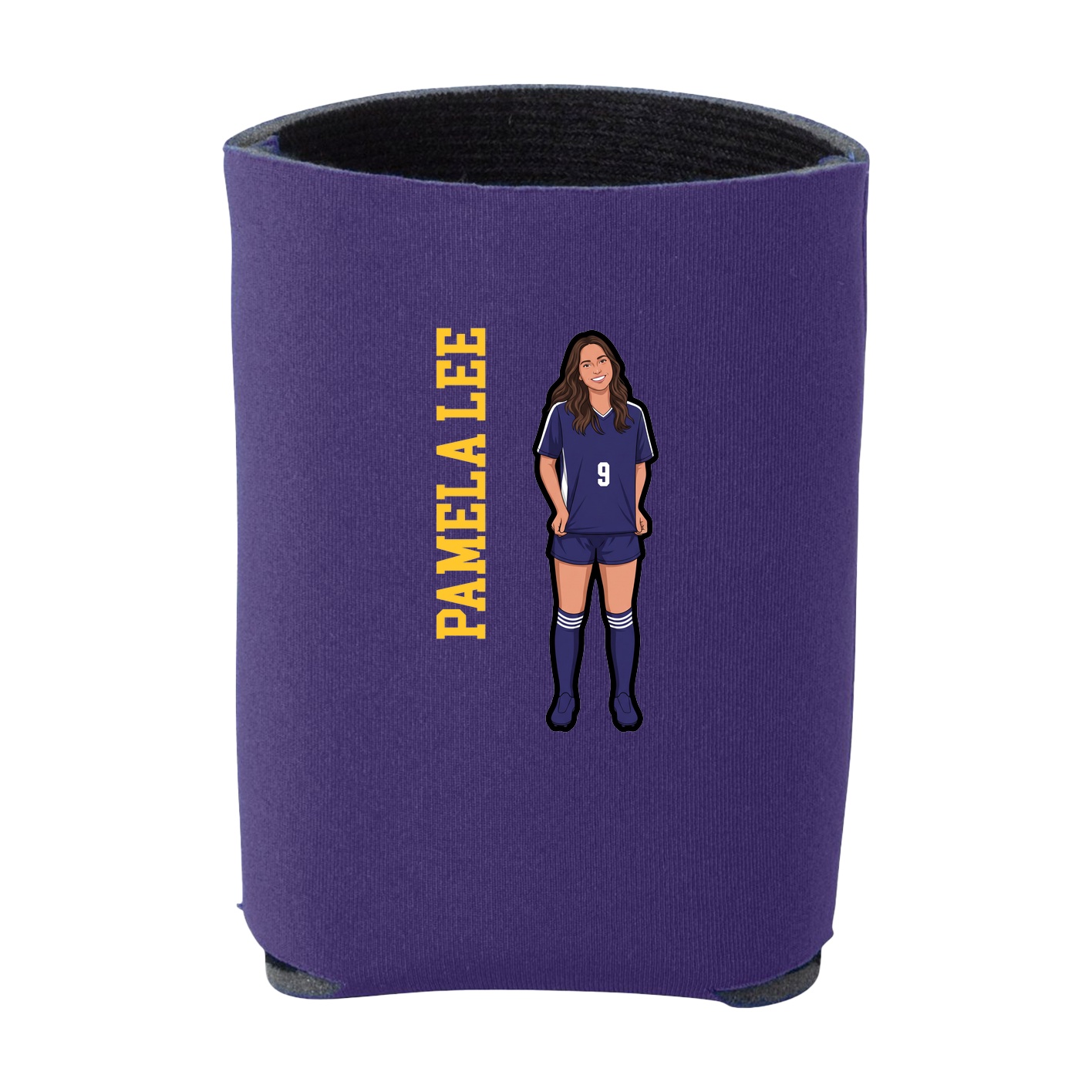 Can Holder — Name Vertical in Purple
