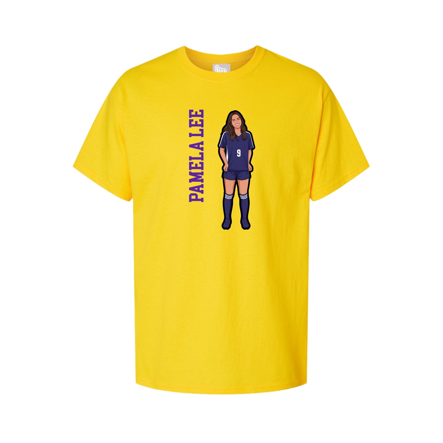 Tee — Name Vertical in Gold