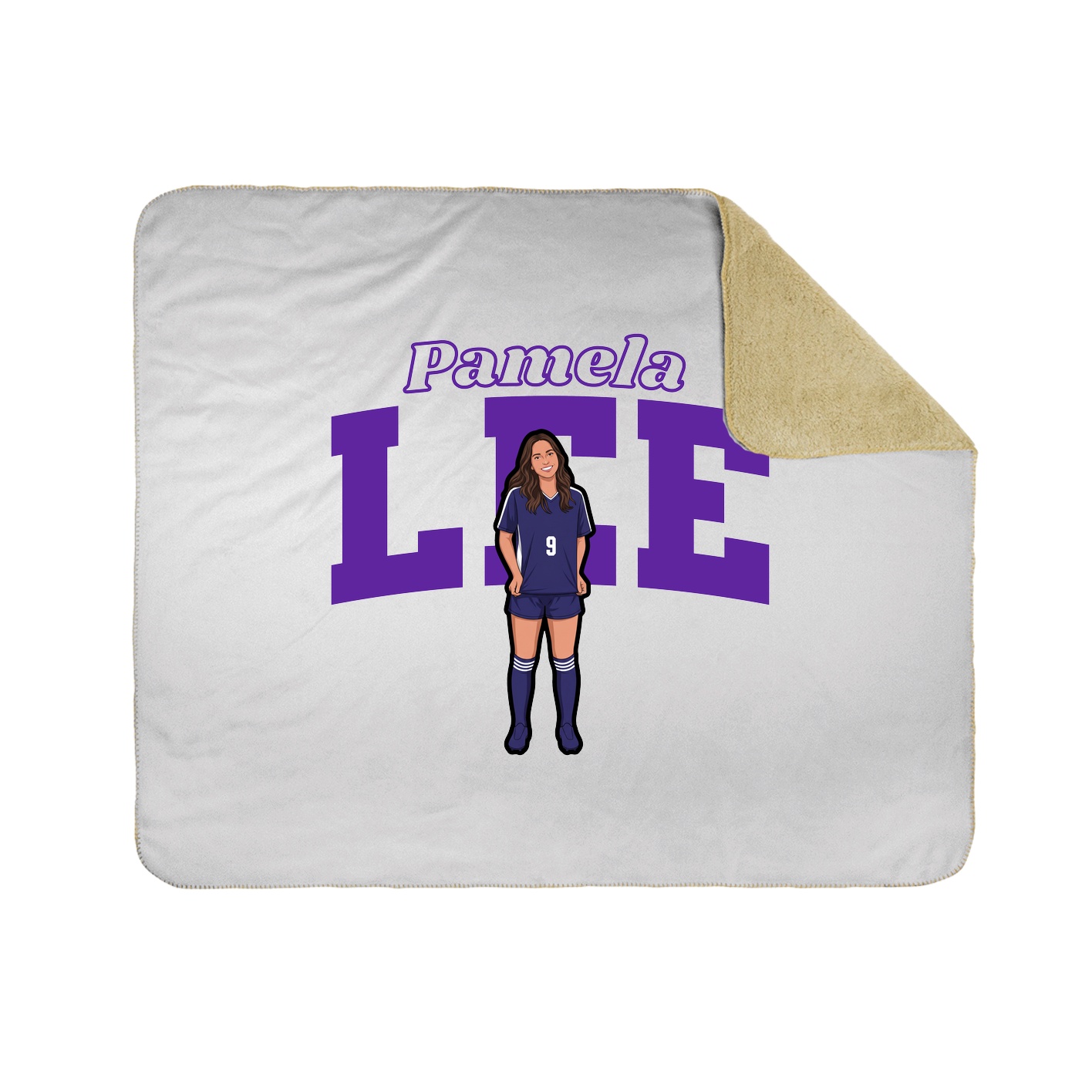Throw Blanket — Name Arch in White