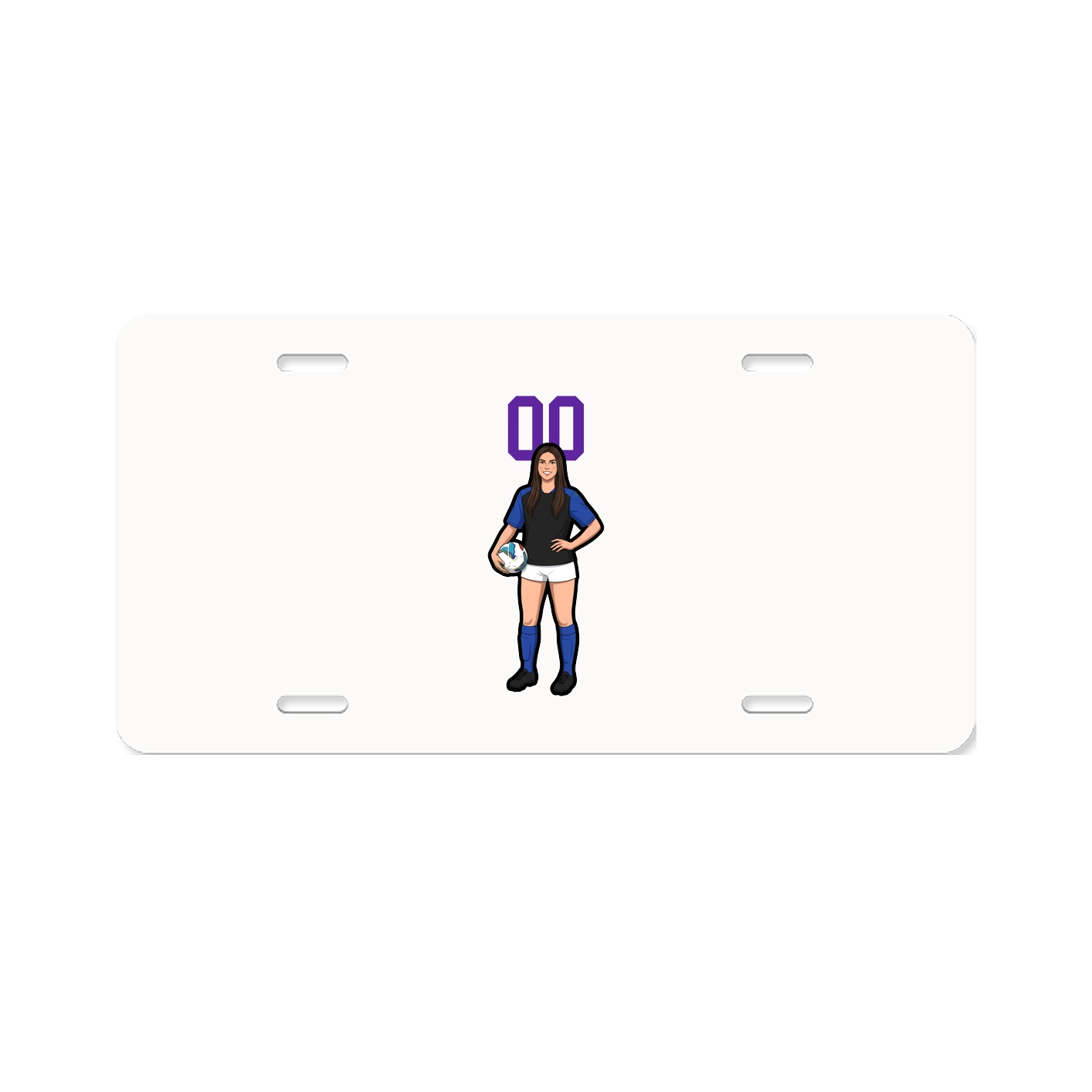 License Plate — Number Top in Classic