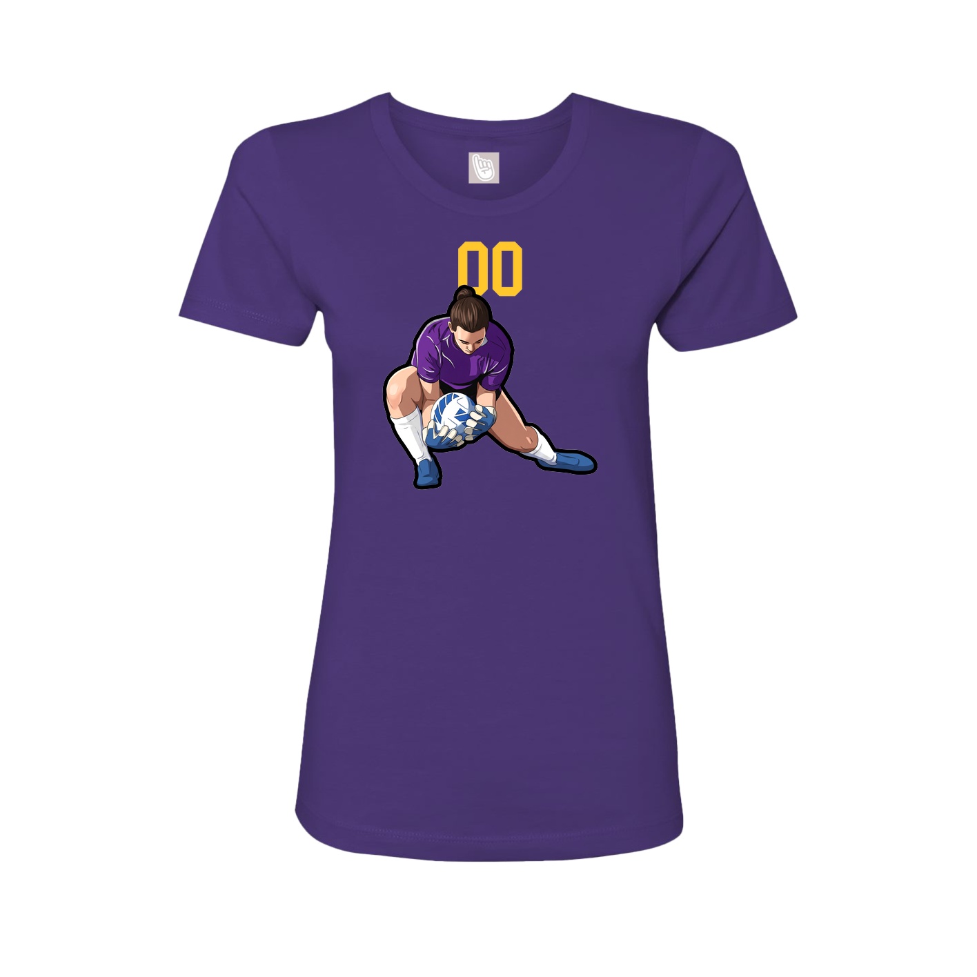 Fitted Women's Tee — Number Top in Purple