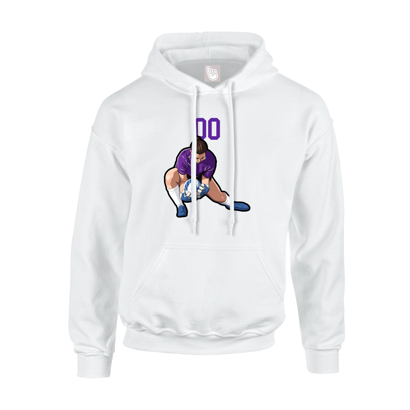 Hoodie — Number Top in White