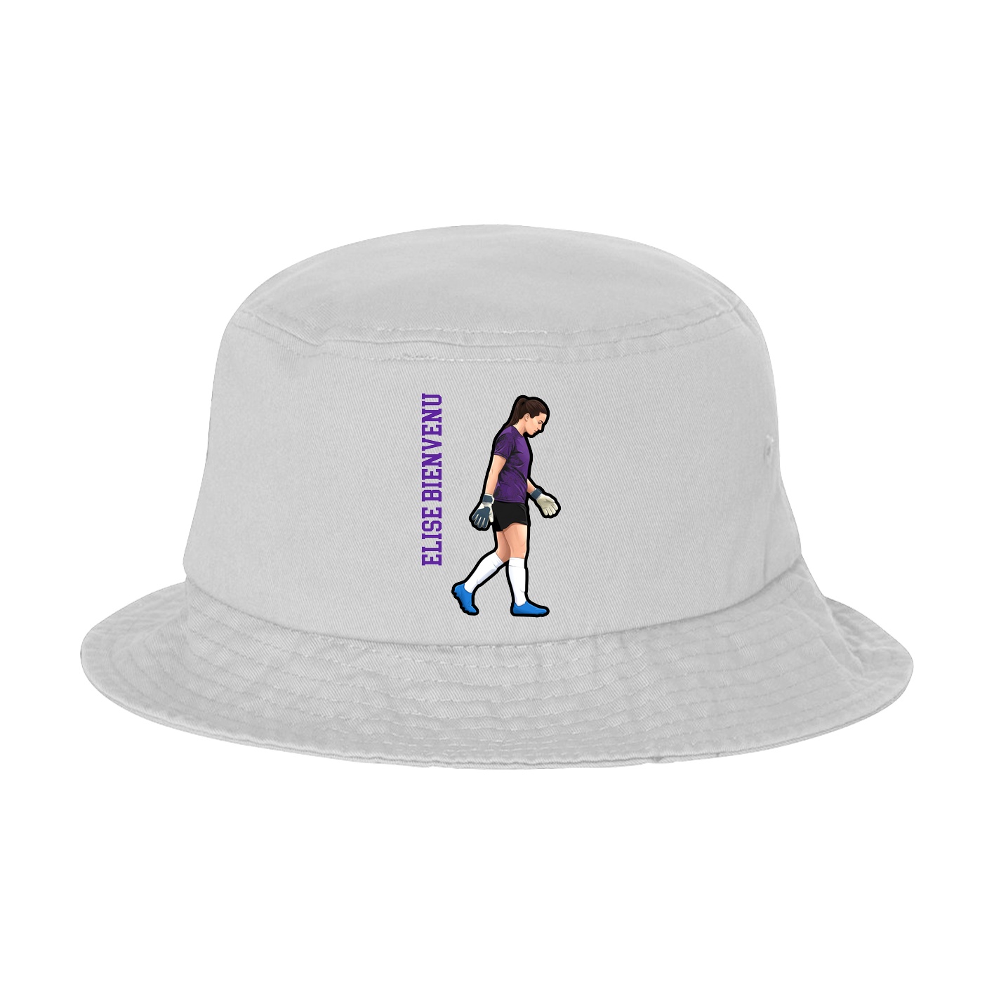 Bucket Cap — Name Vertical in White