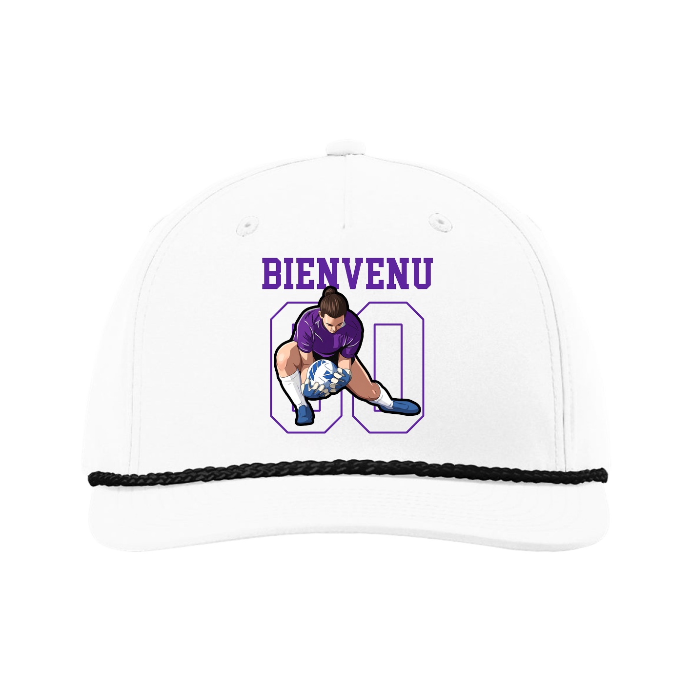Five-Panel Classic Rope Cap — Shirsey in White