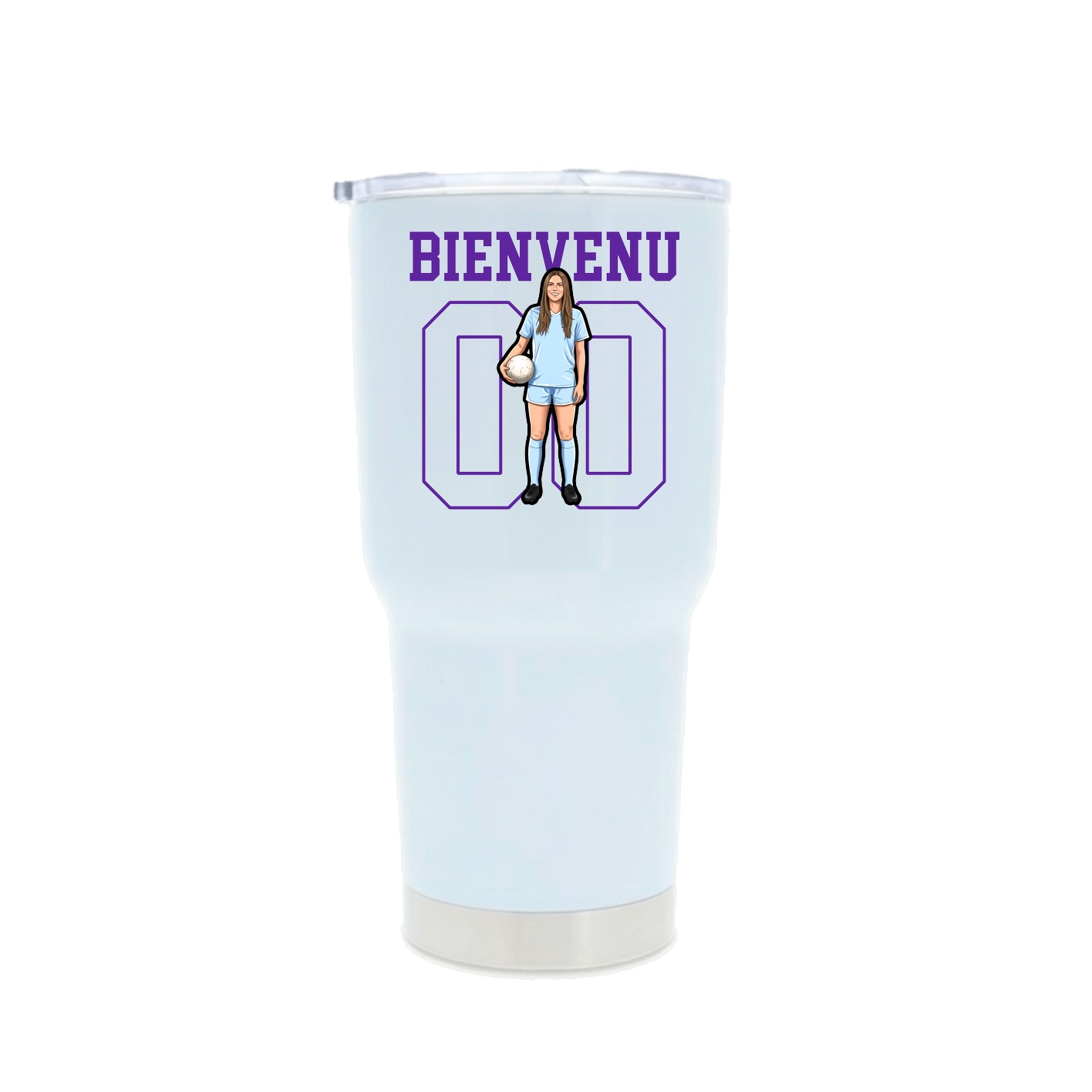 30oz Stainless Steel Tumbler — Shirsey in White