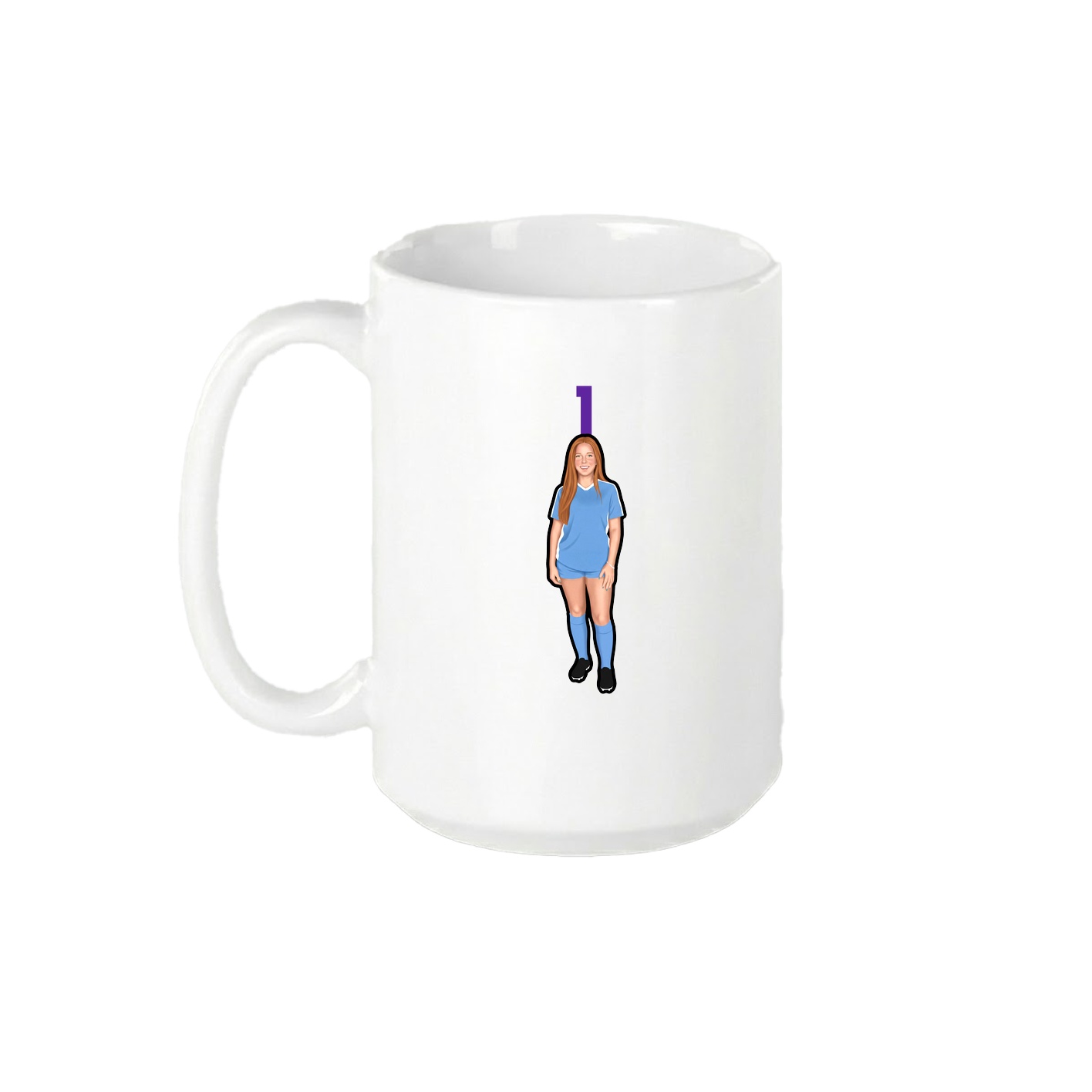 15oz Coffee Mug — Number Top in White