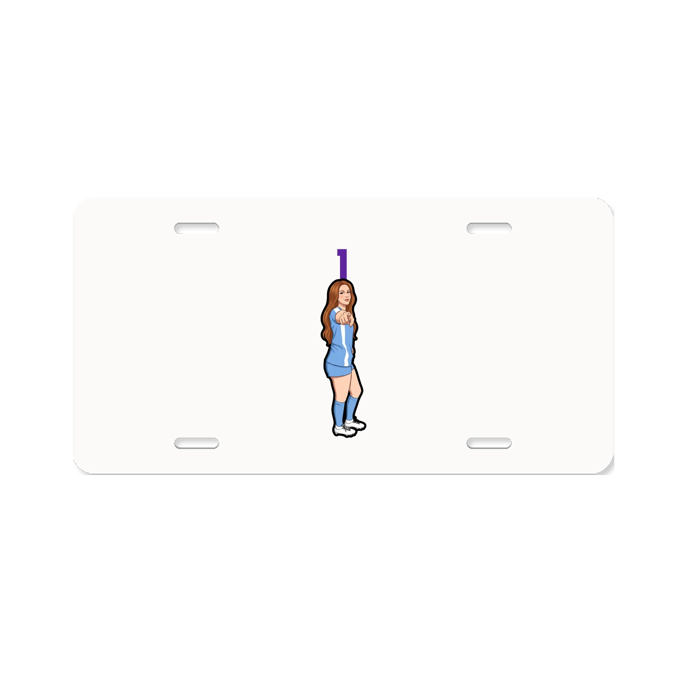 License Plate — Number Top in Classic