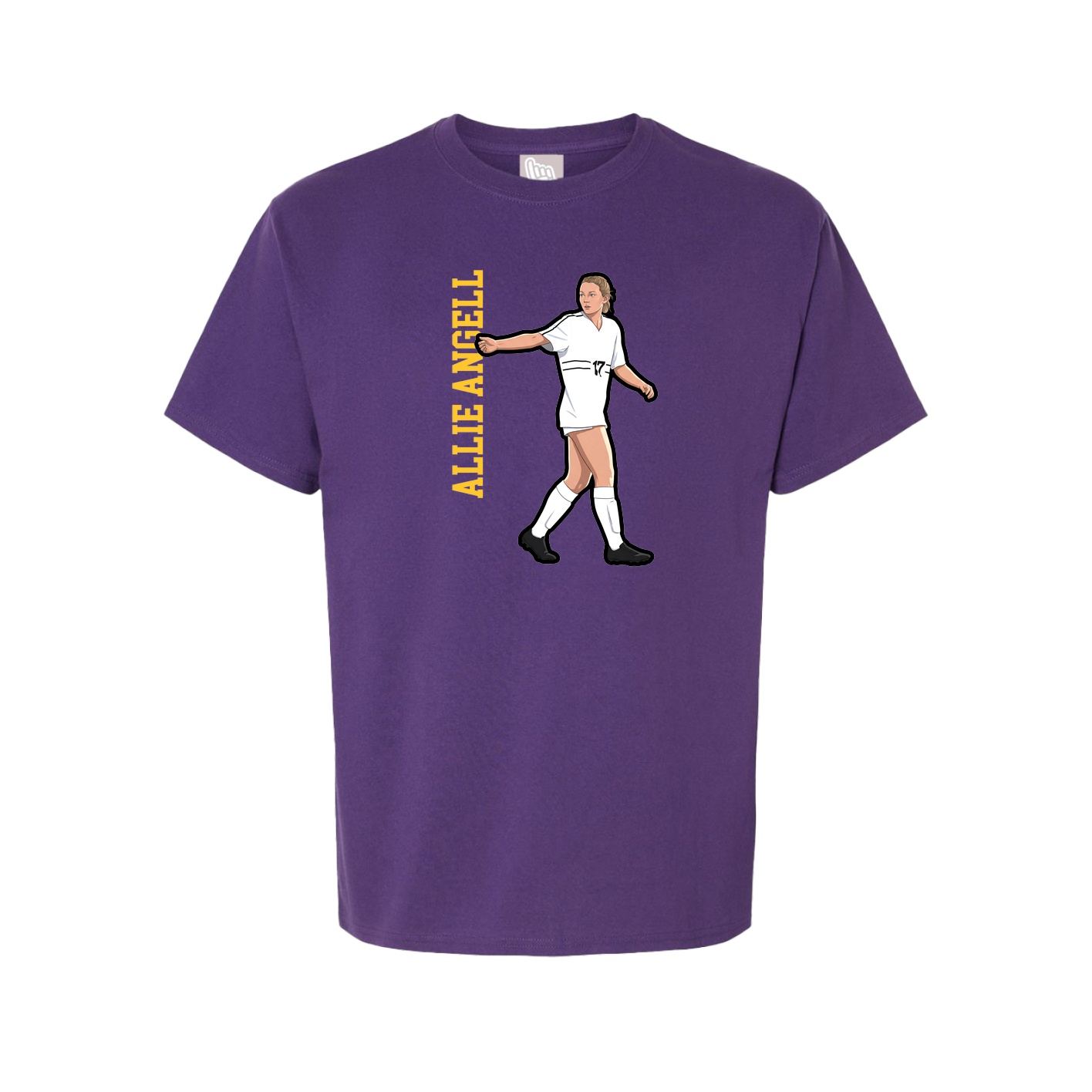 Youth Tee — Name Vertical in Purple