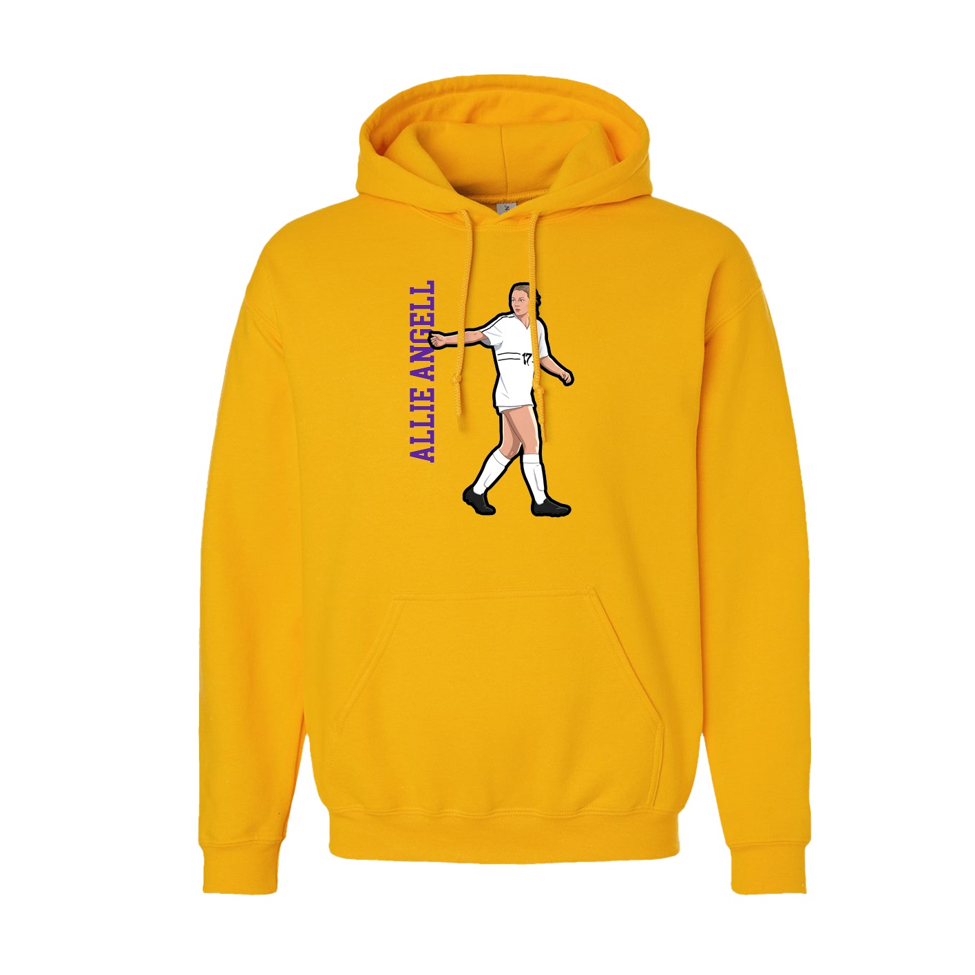 Youth Hoodie — Name Vertical in Gold