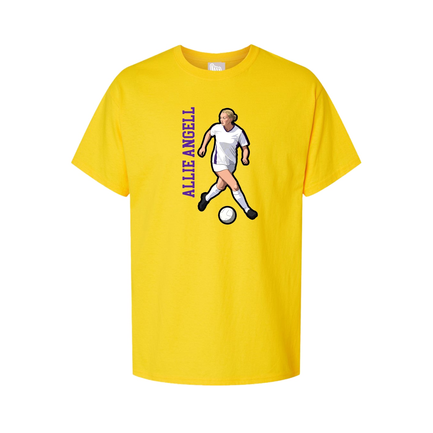 Youth Tee — Name Vertical in Gold