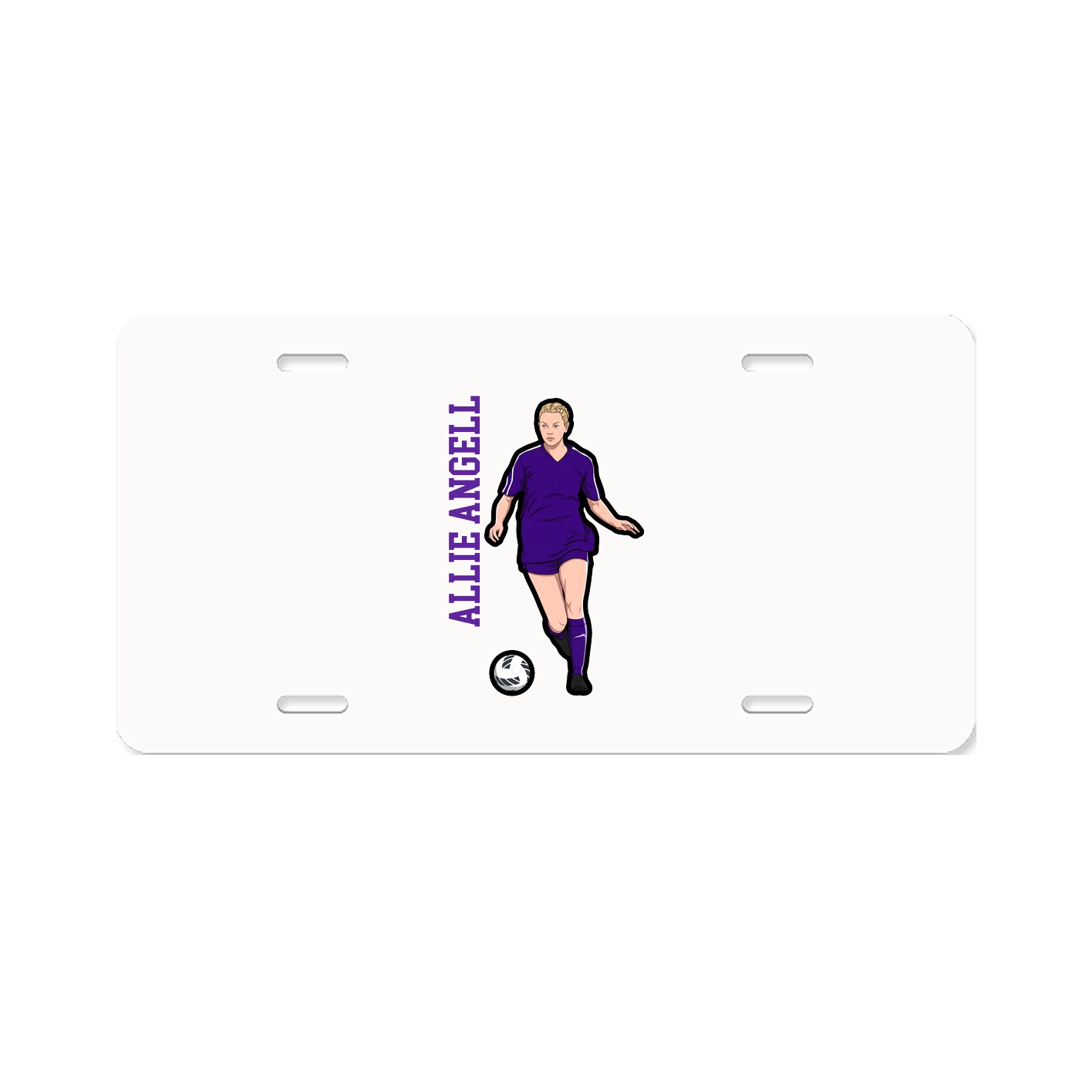 License Plate — Name Vertical in Classic