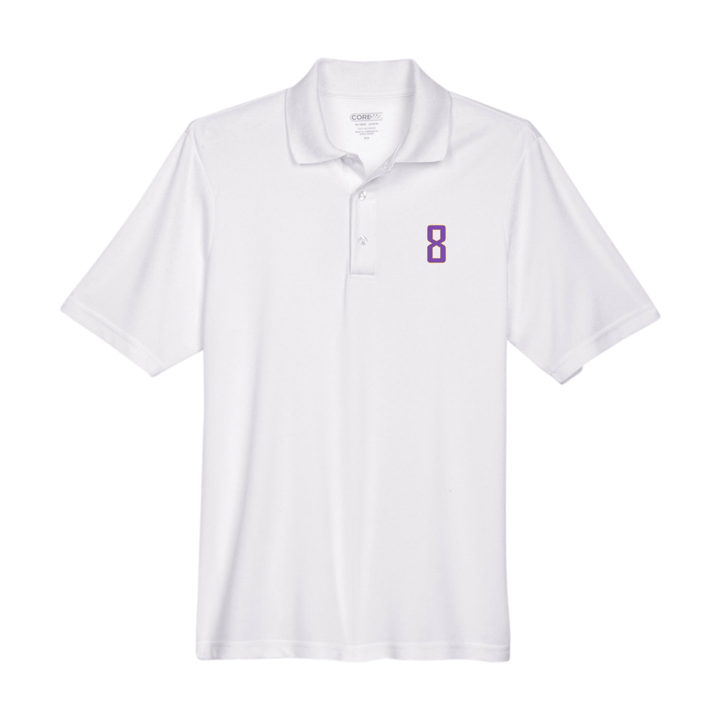 Performance Polo — Front Shirsy in White