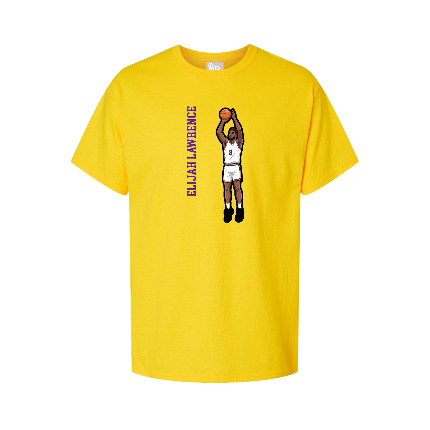 Youth Tee — Name Vertical in Gold