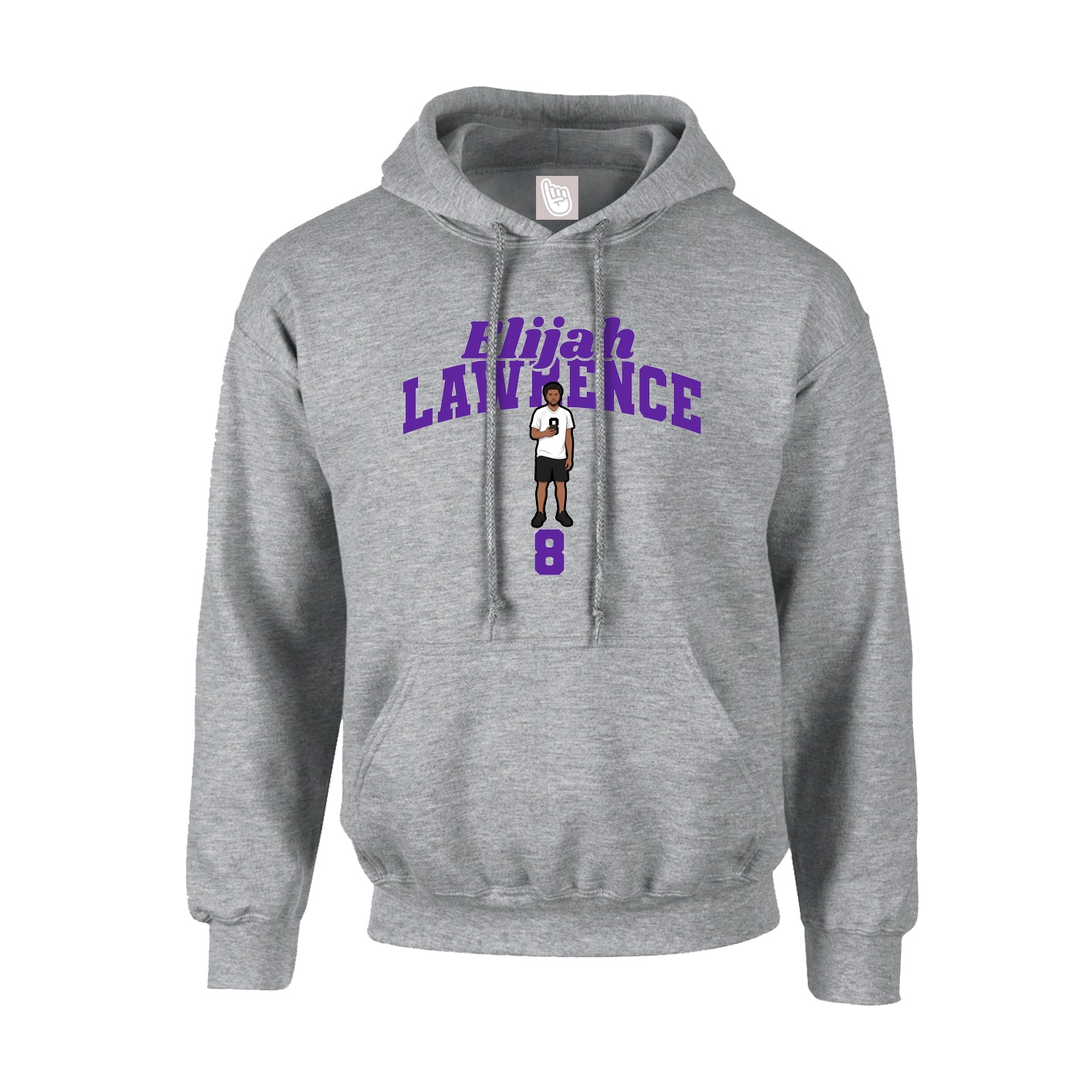 Youth Hoodie — Signature Arch in Grey