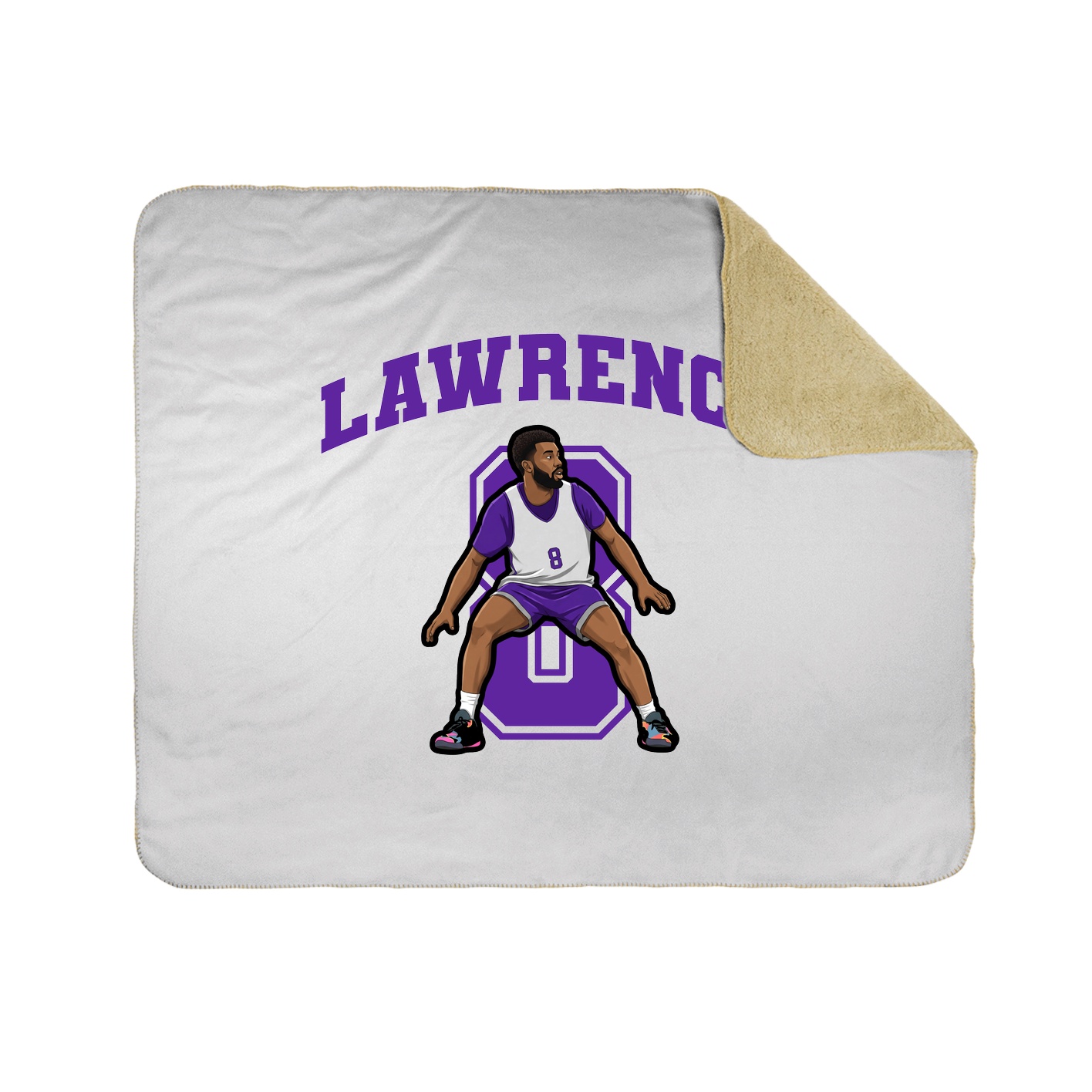Throw Blanket — Number in White
