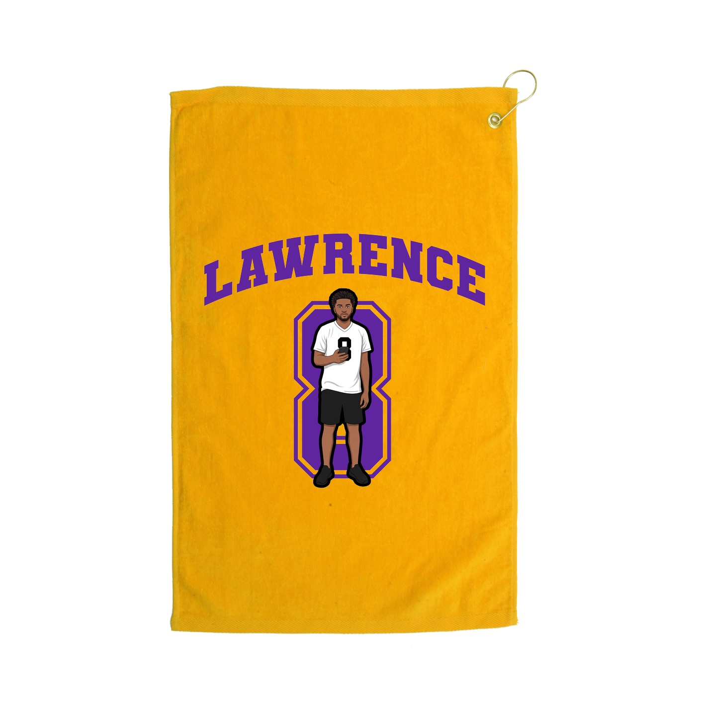 Golf Towel — Number in Gold