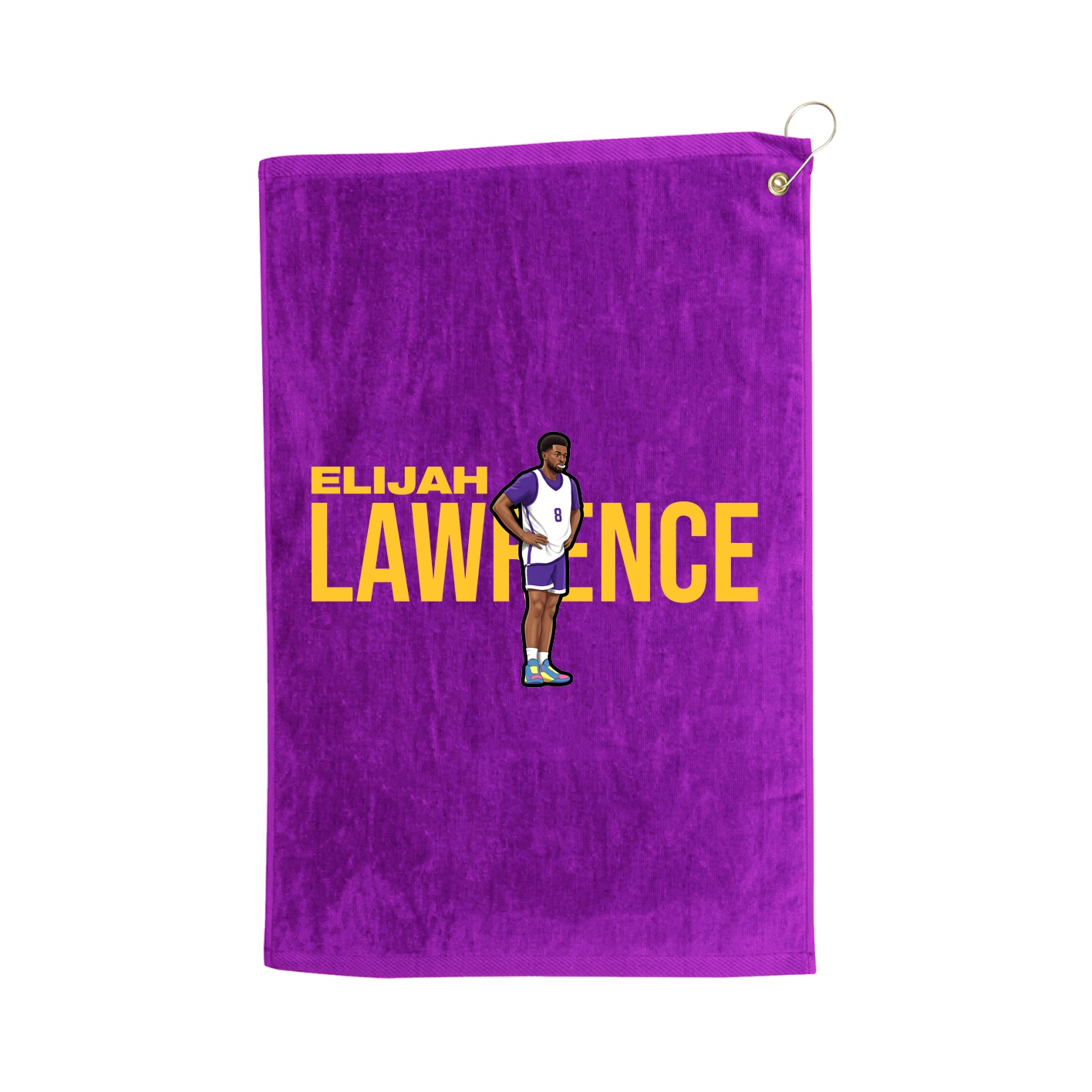 Golf Towel — Player Name in Purple