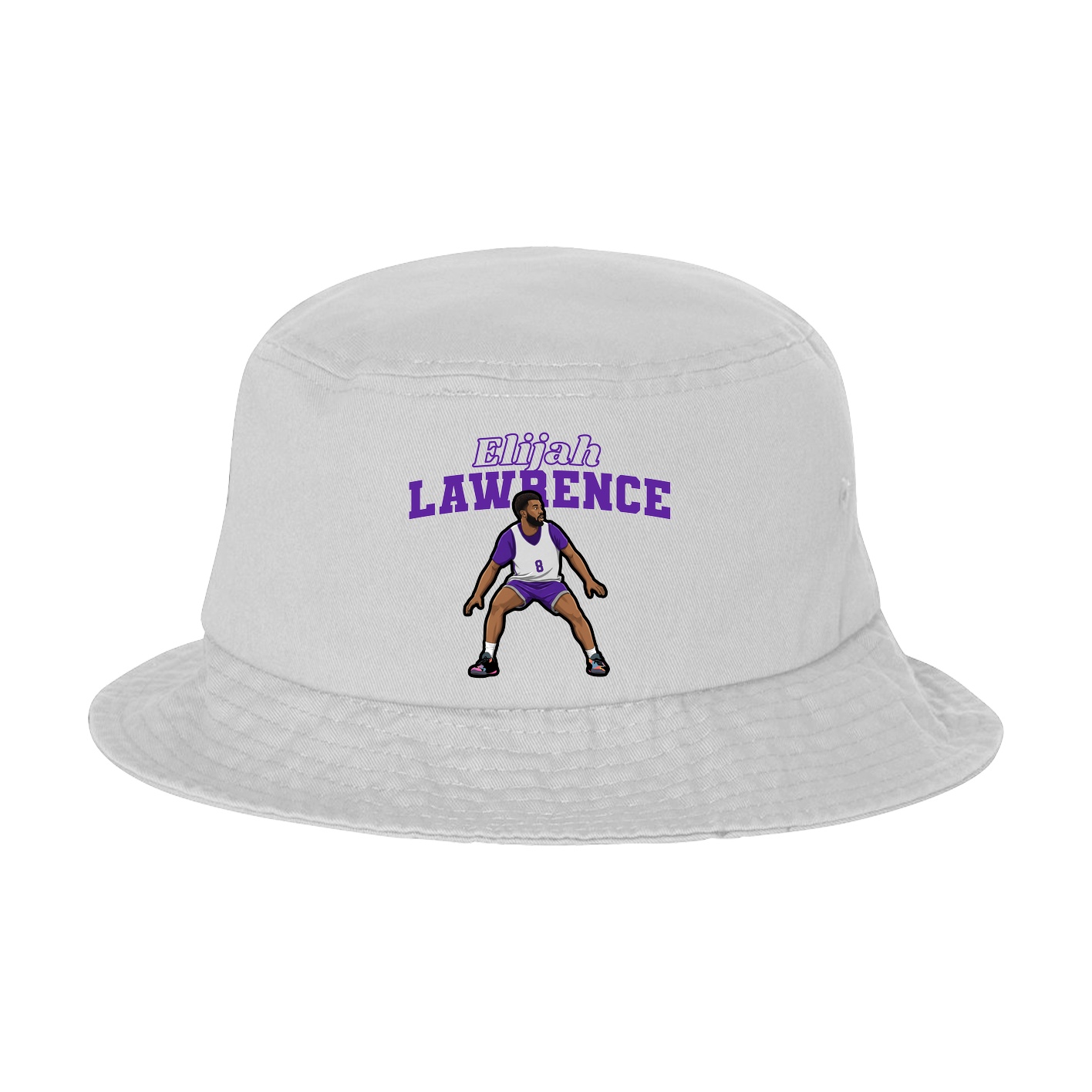 Bucket Cap — Name Arch in White