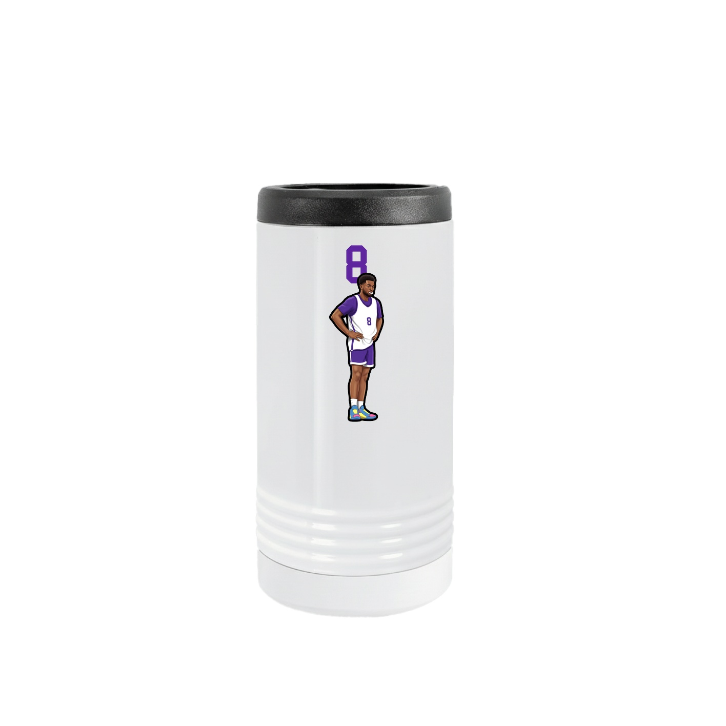 Slim Beverage Holder — Number Top in White
