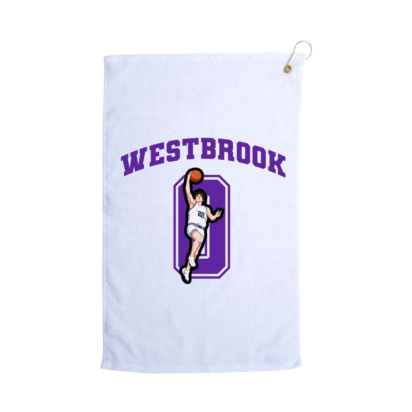 Golf Towel — Number in White