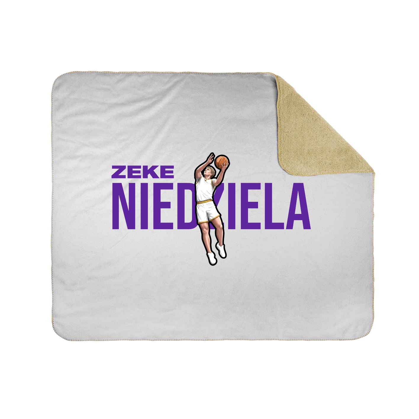 Throw Blanket — Player Name in White