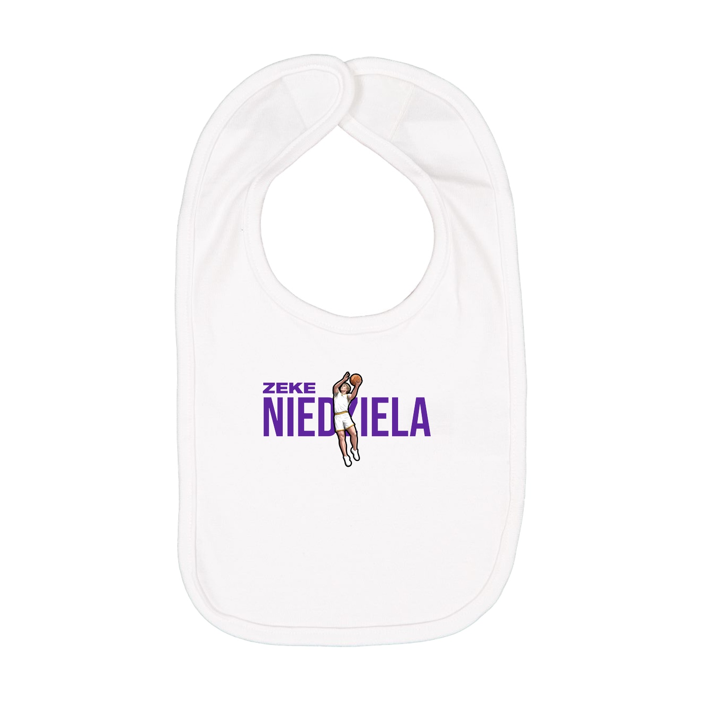 Infant Bib — Player Name in White