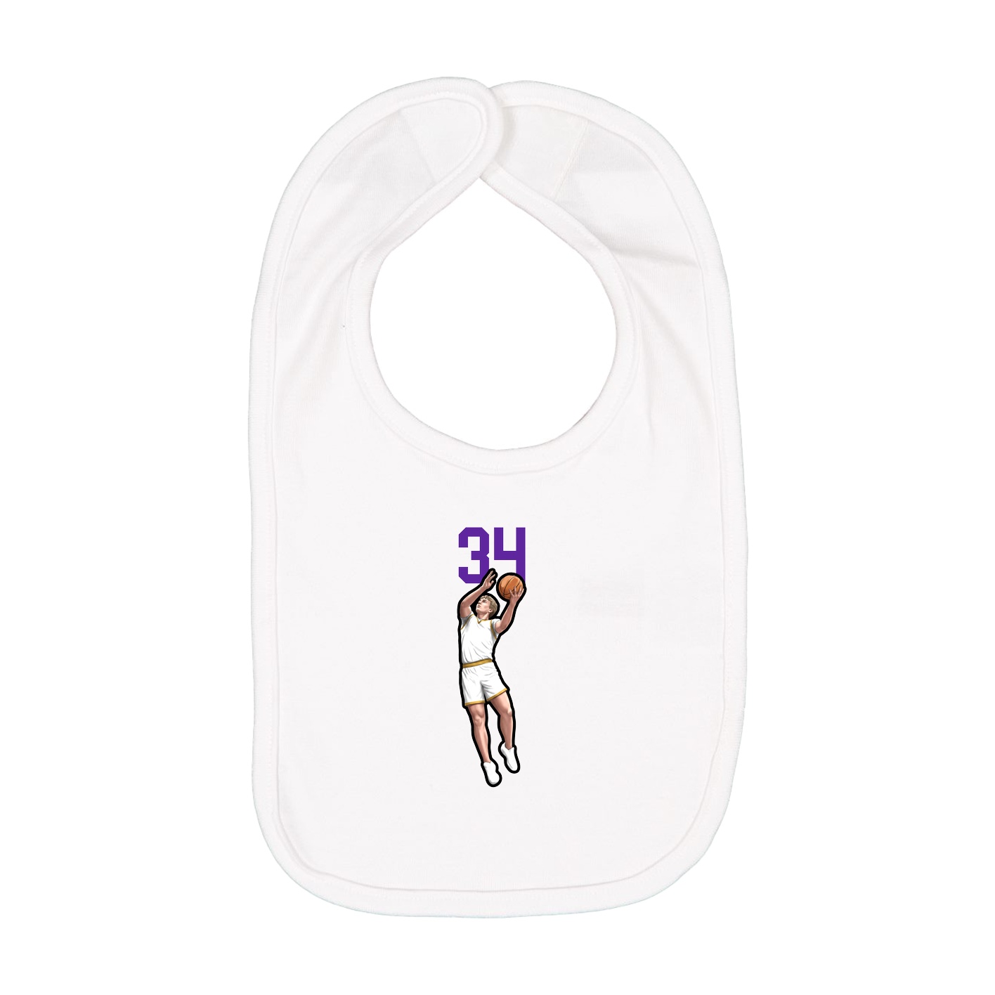 Infant Bib — Number Top in White