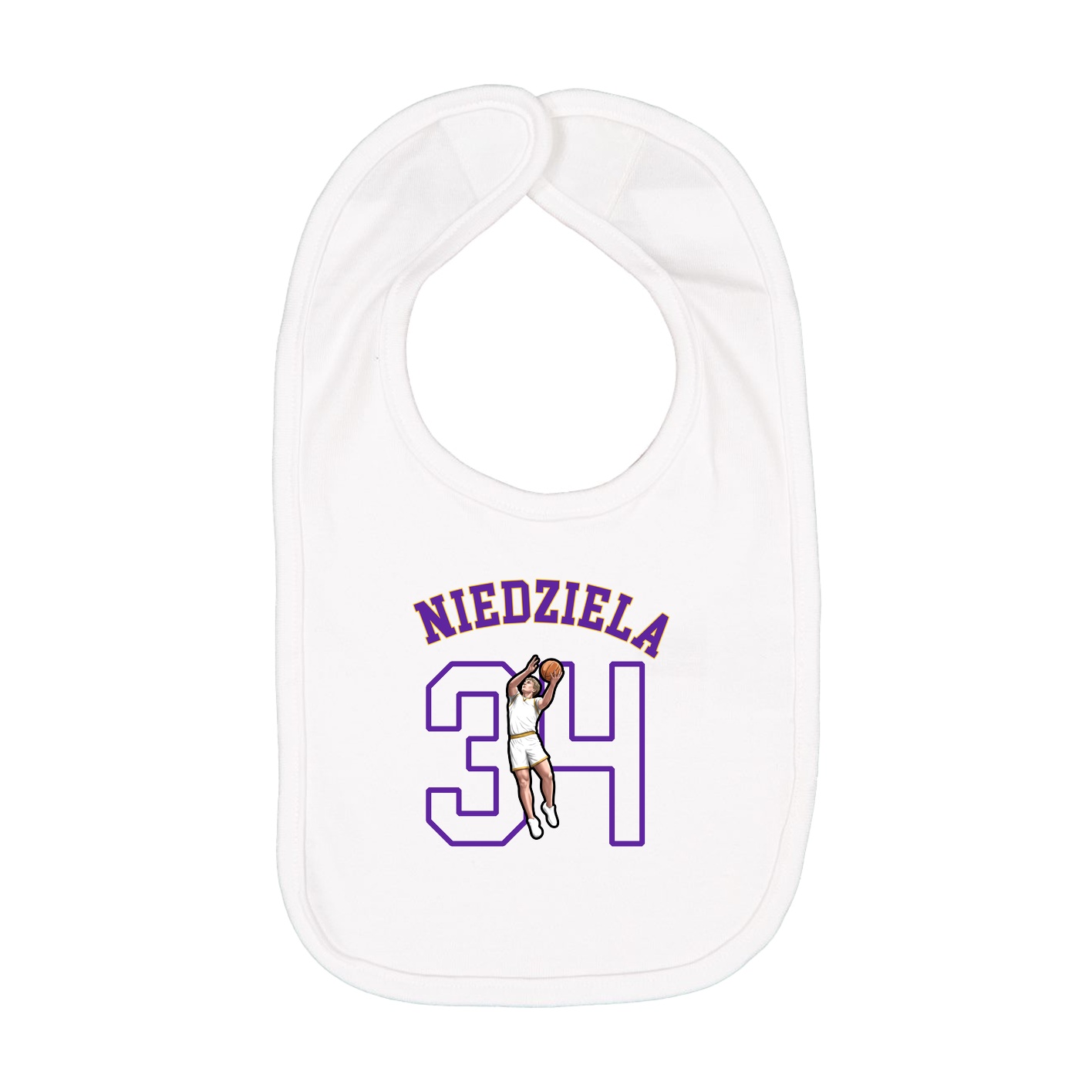 Infant Bib — Shirsey Arch in White