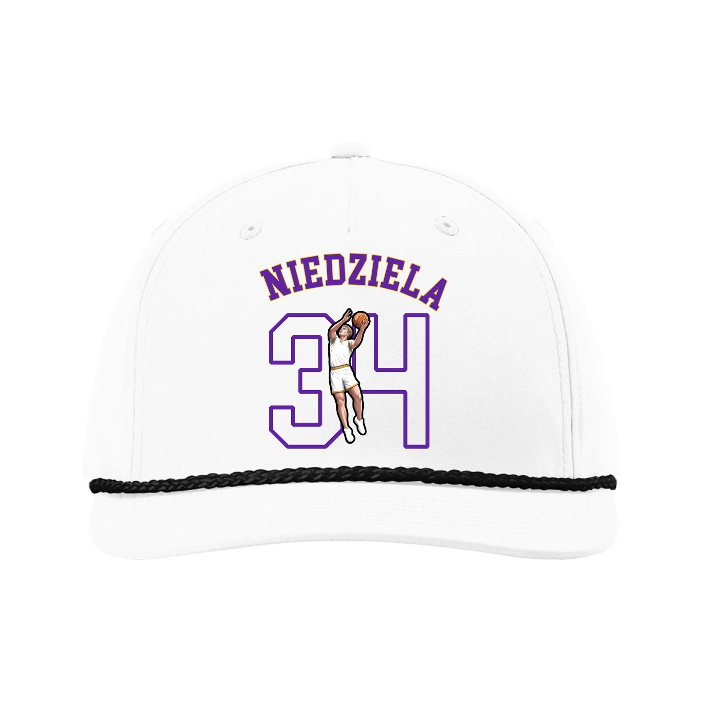 Five-Panel Classic Rope Cap — Shirsey Arch in White