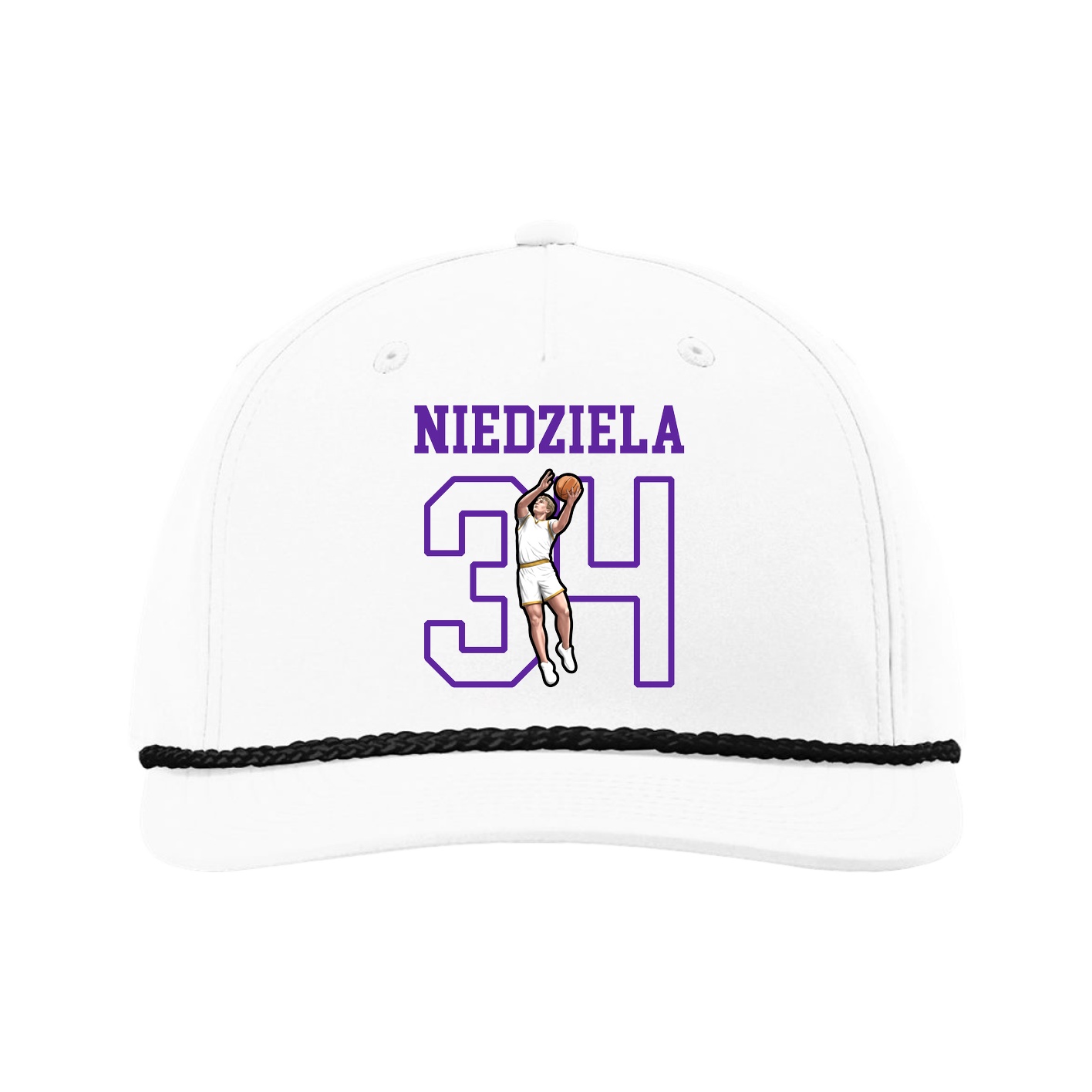 Five-Panel Classic Rope Cap — Shirsey in White