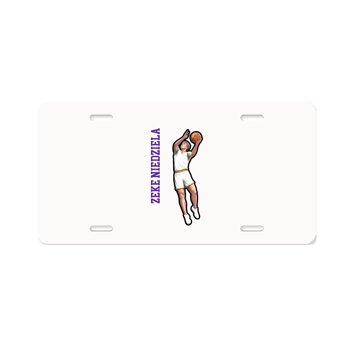 License Plate — Name Vertical in Classic