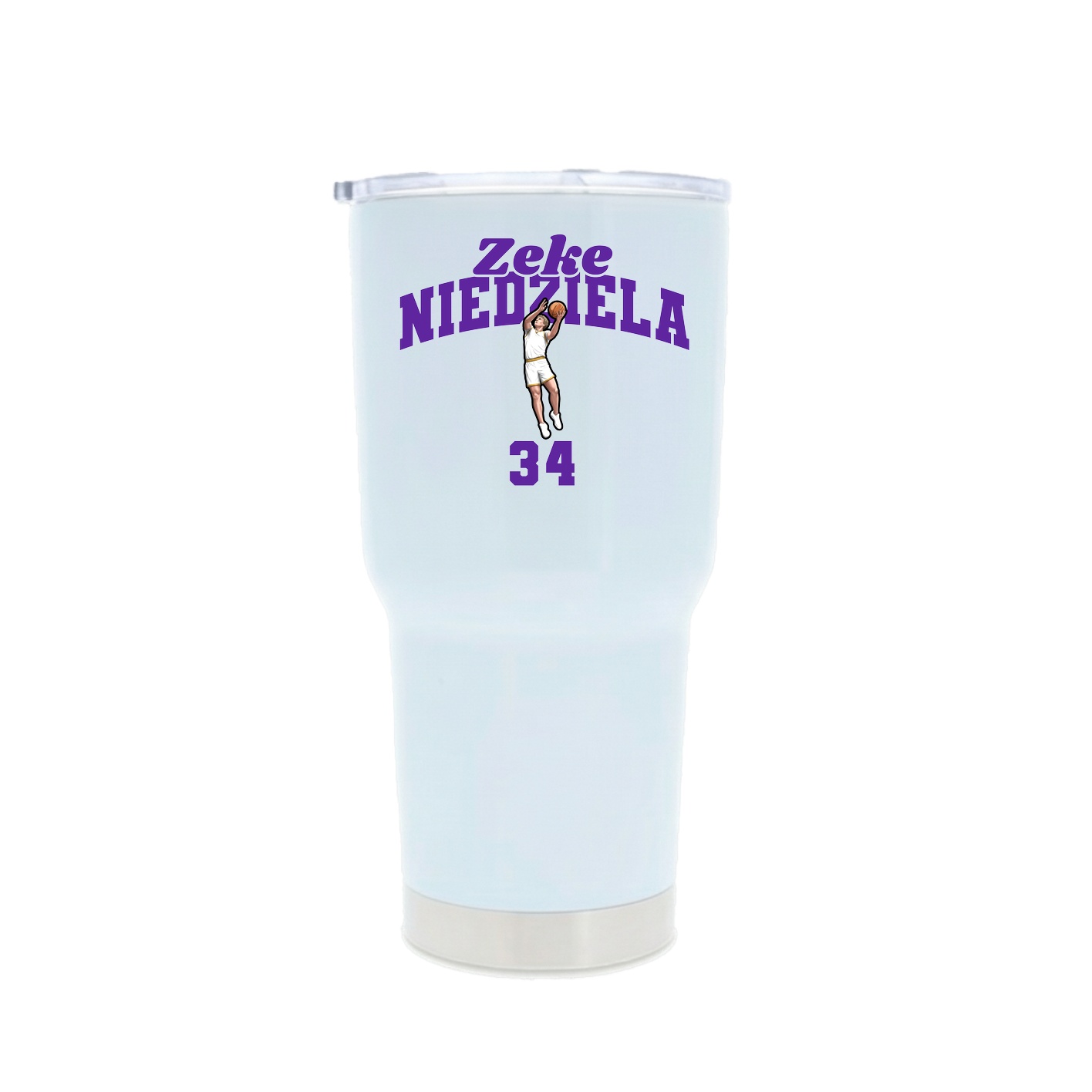 30oz Stainless Steel Tumbler — Signature Arch in White