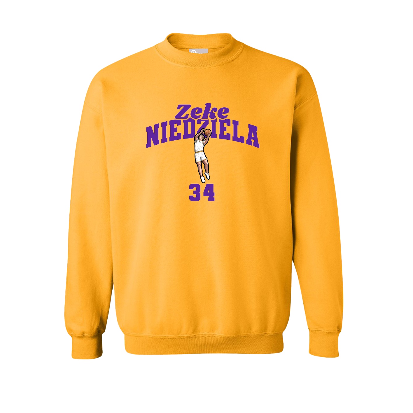Fleece Crew — Signature Arch in Gold