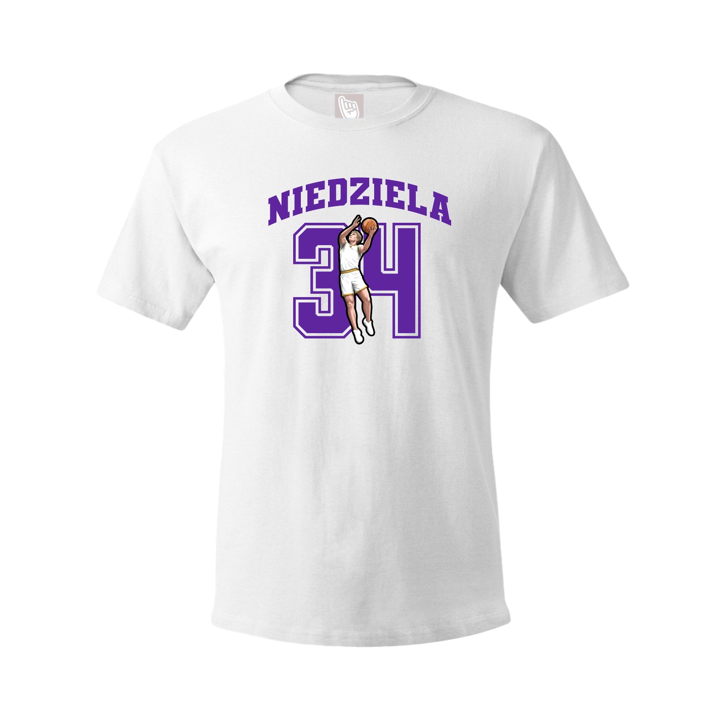 Youth Tee — Number in White