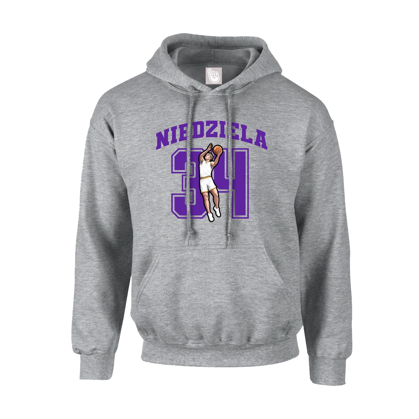 Hoodie — Number in Grey