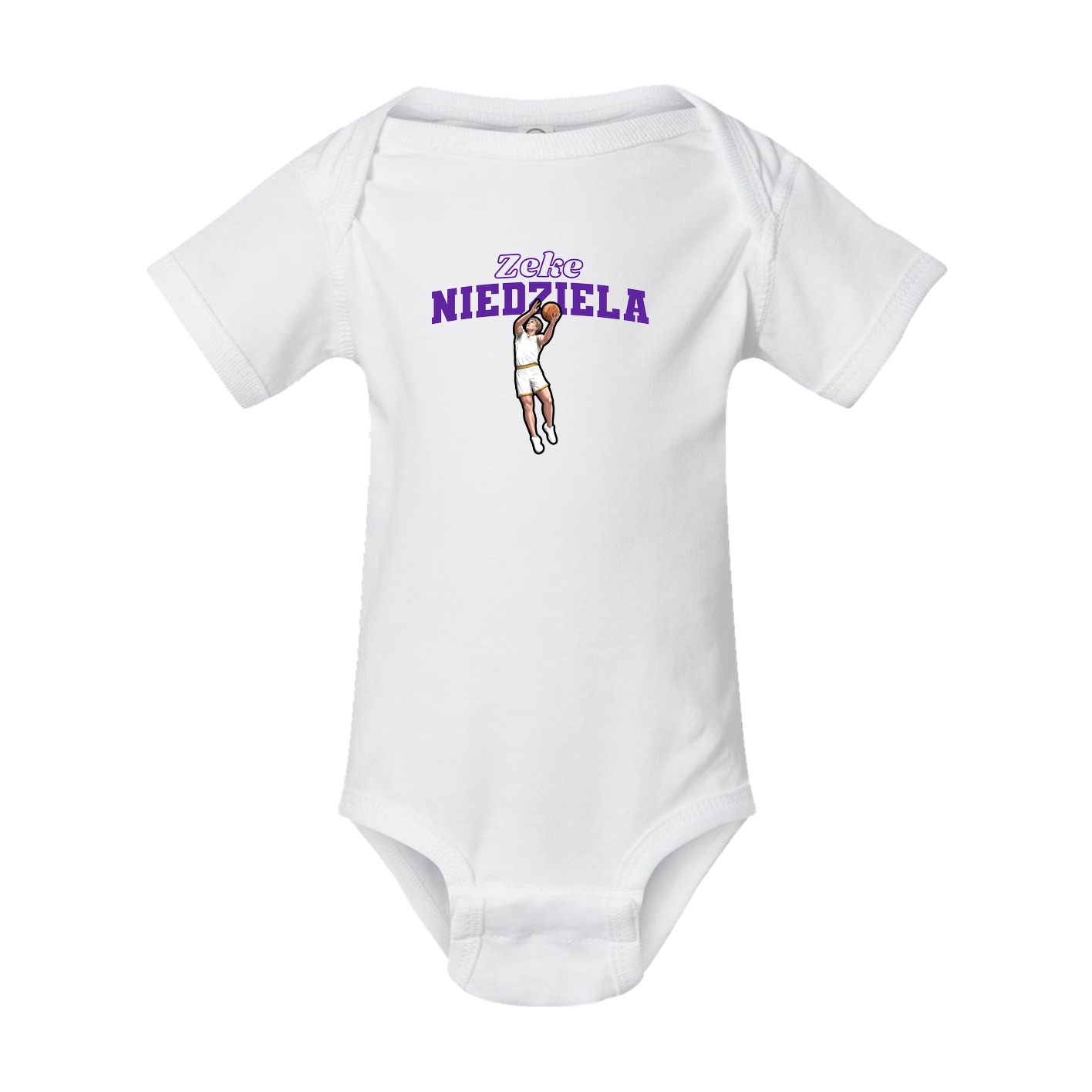 Baby Onesie — Name Arch in White