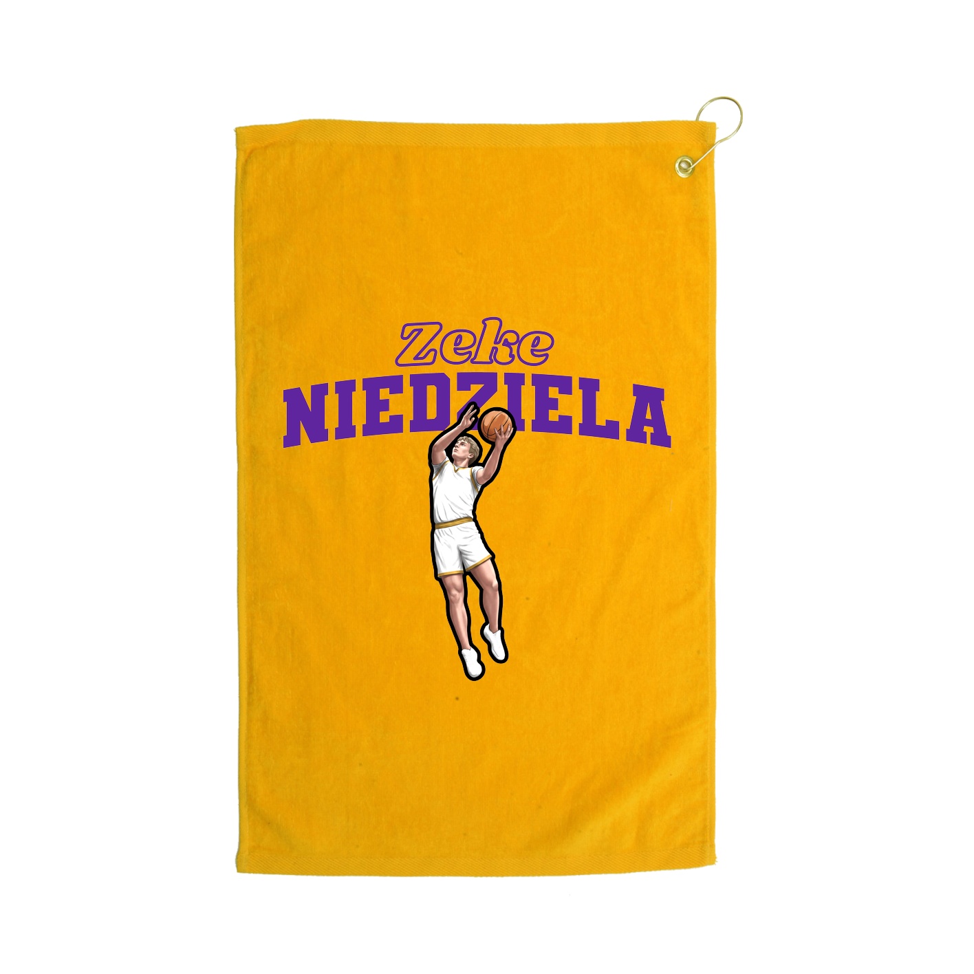 Golf Towel — Name Arch in Gold