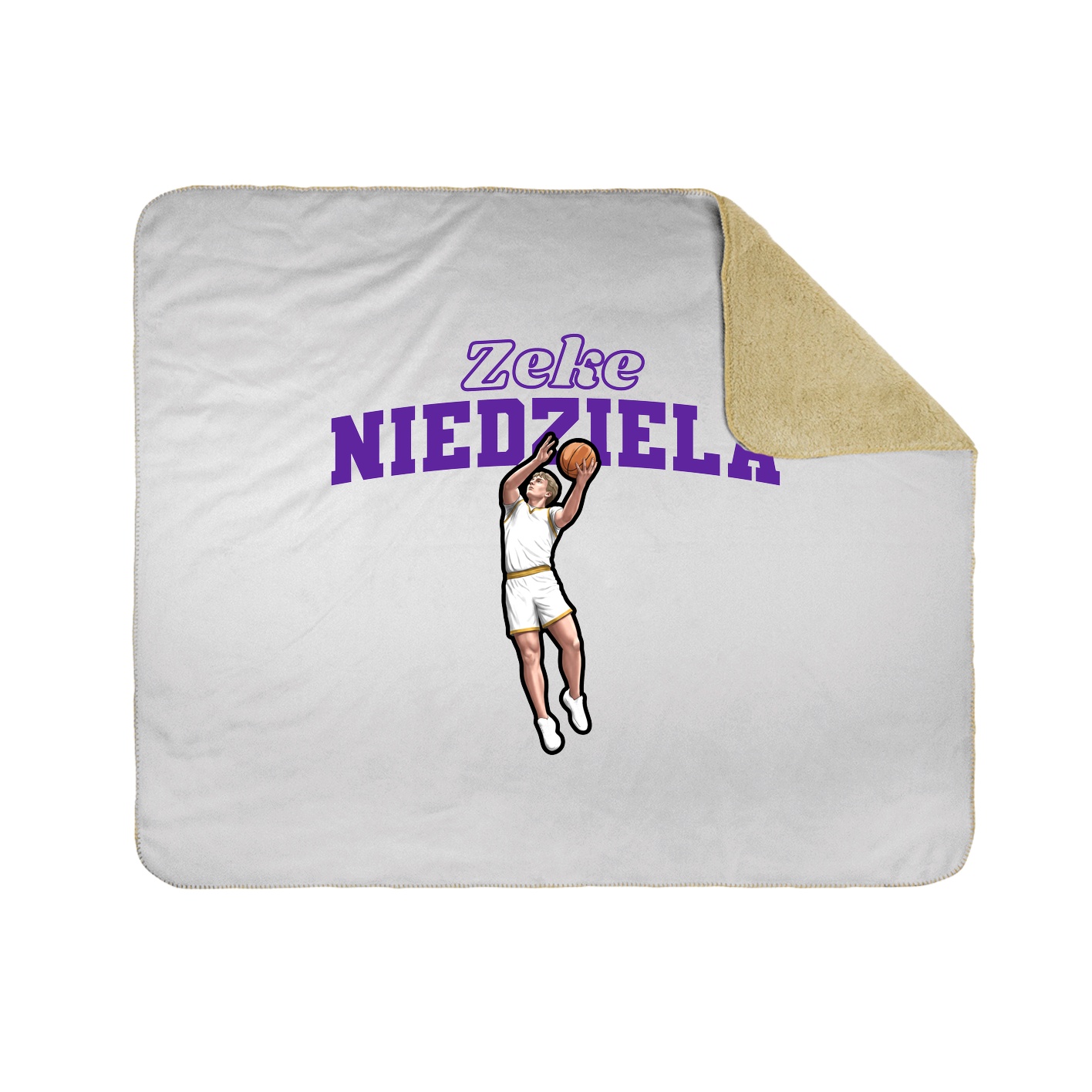 Throw Blanket — Name Arch in White