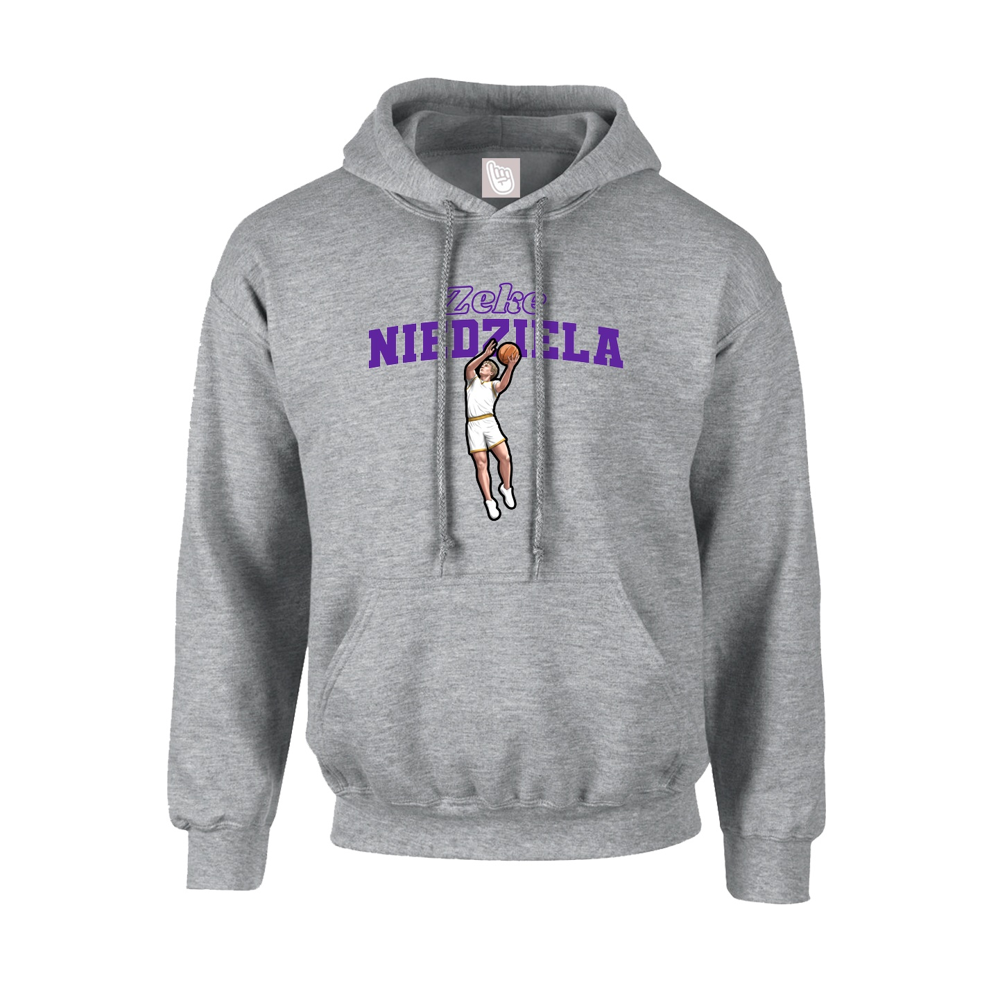 Youth Hoodie — Name Arch in Grey