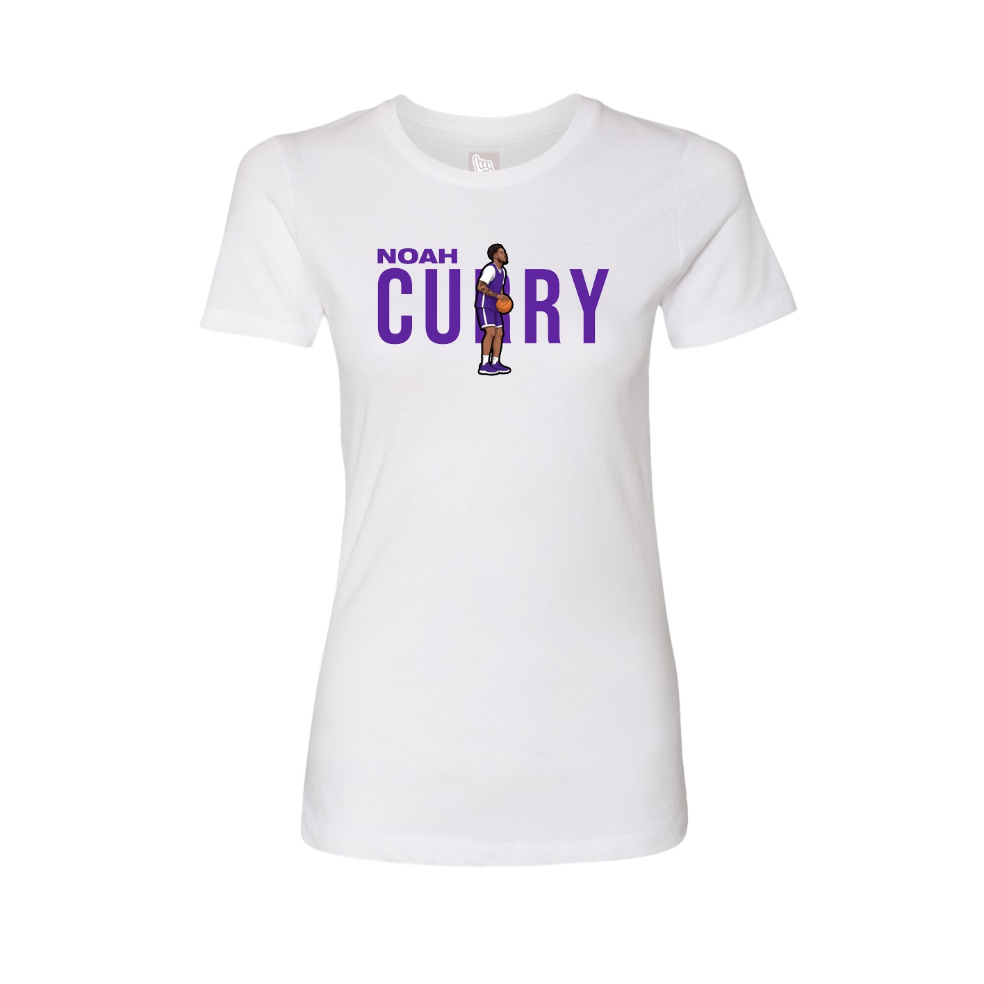 Fitted Women's Tee — Player Name in White