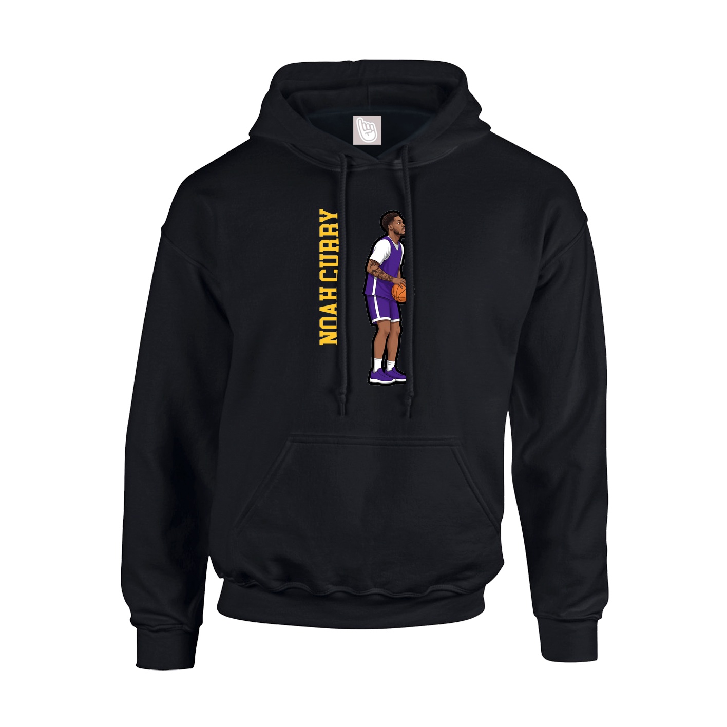 Youth Hoodie — Name Vertical in Black