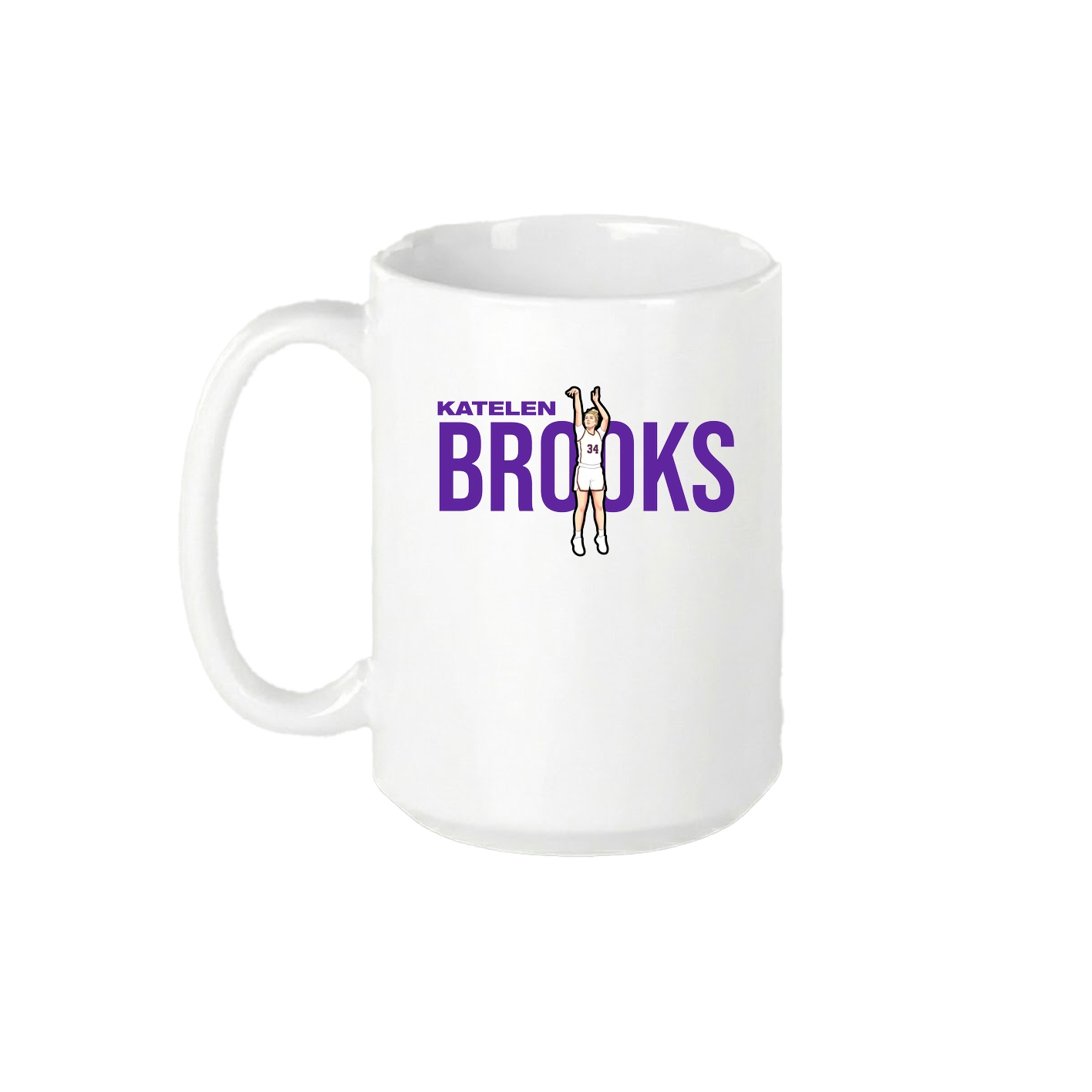 15oz Coffee Mug — Player Name in White