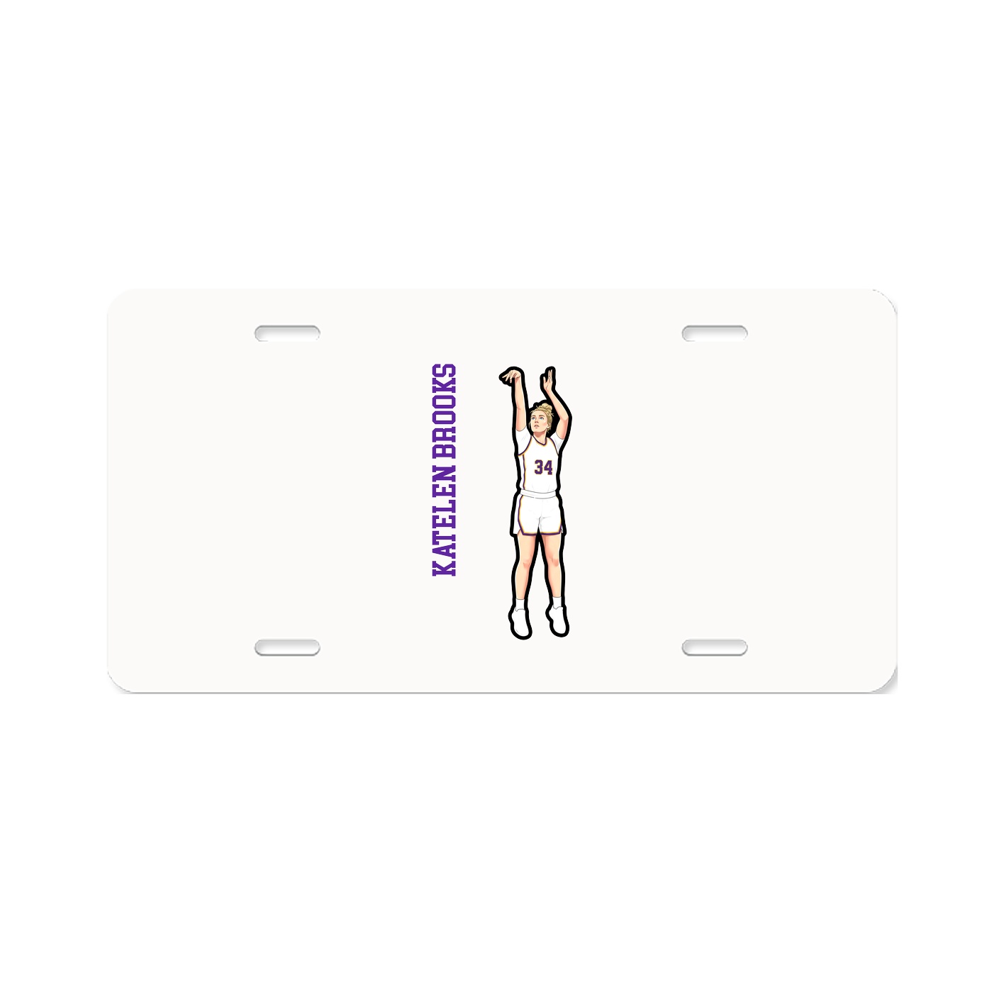 License Plate — Name Vertical in Classic