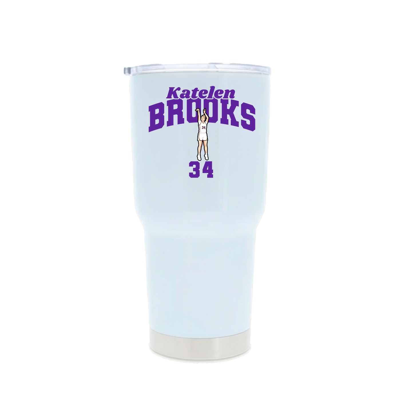 30oz Stainless Steel Tumbler — Signature Arch in White