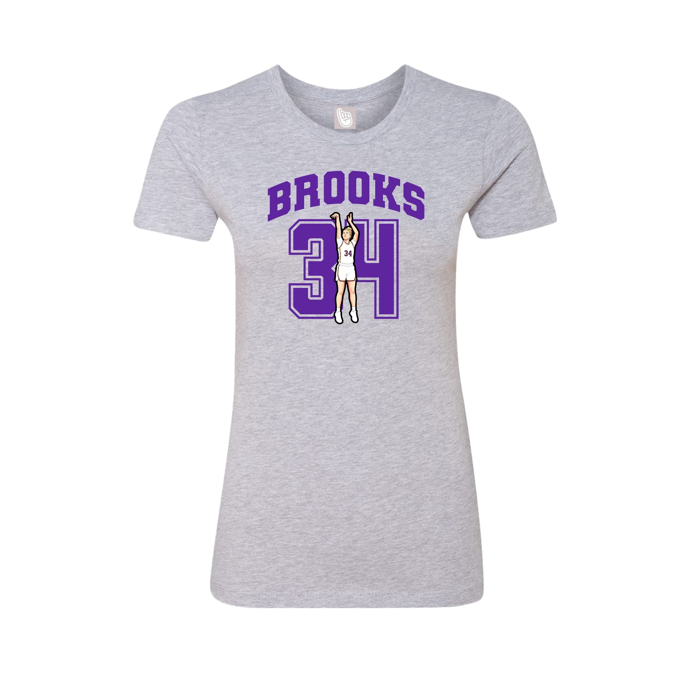 Fitted Women's Tee — Number in Grey