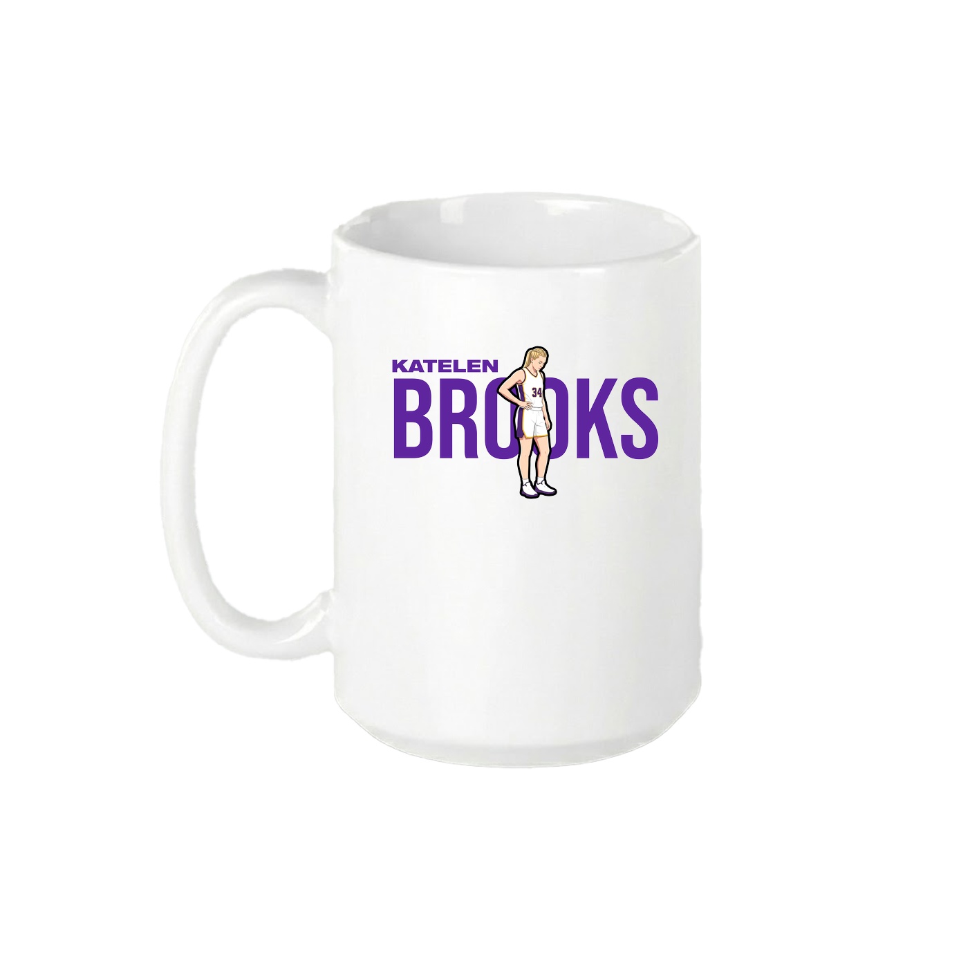 15oz Coffee Mug — Player Name in White