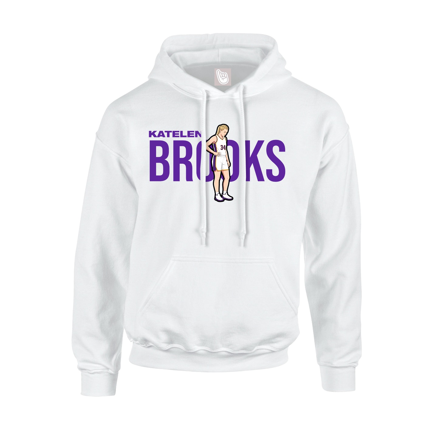 Youth Hoodie — Player Name in White